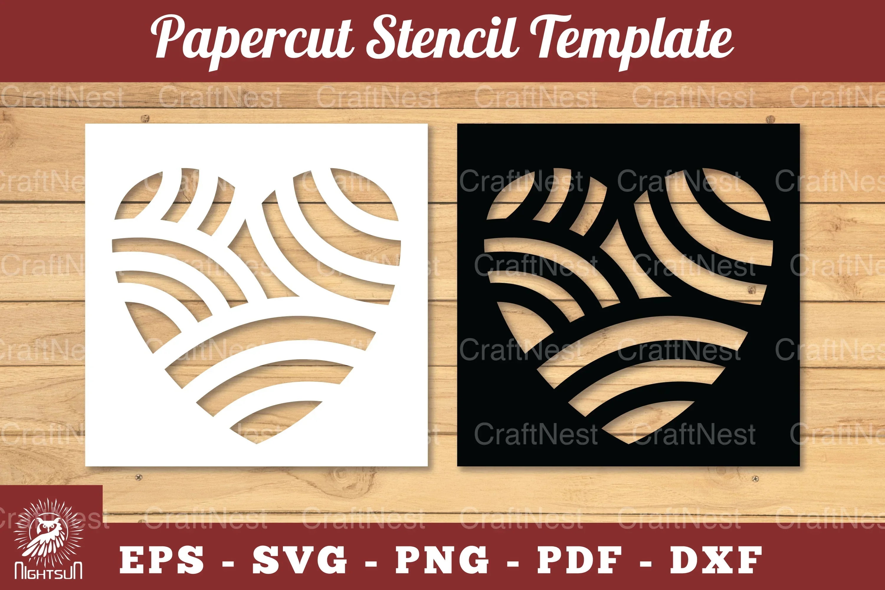 Decorative Heart Papercut Stencil Clipart Bundle