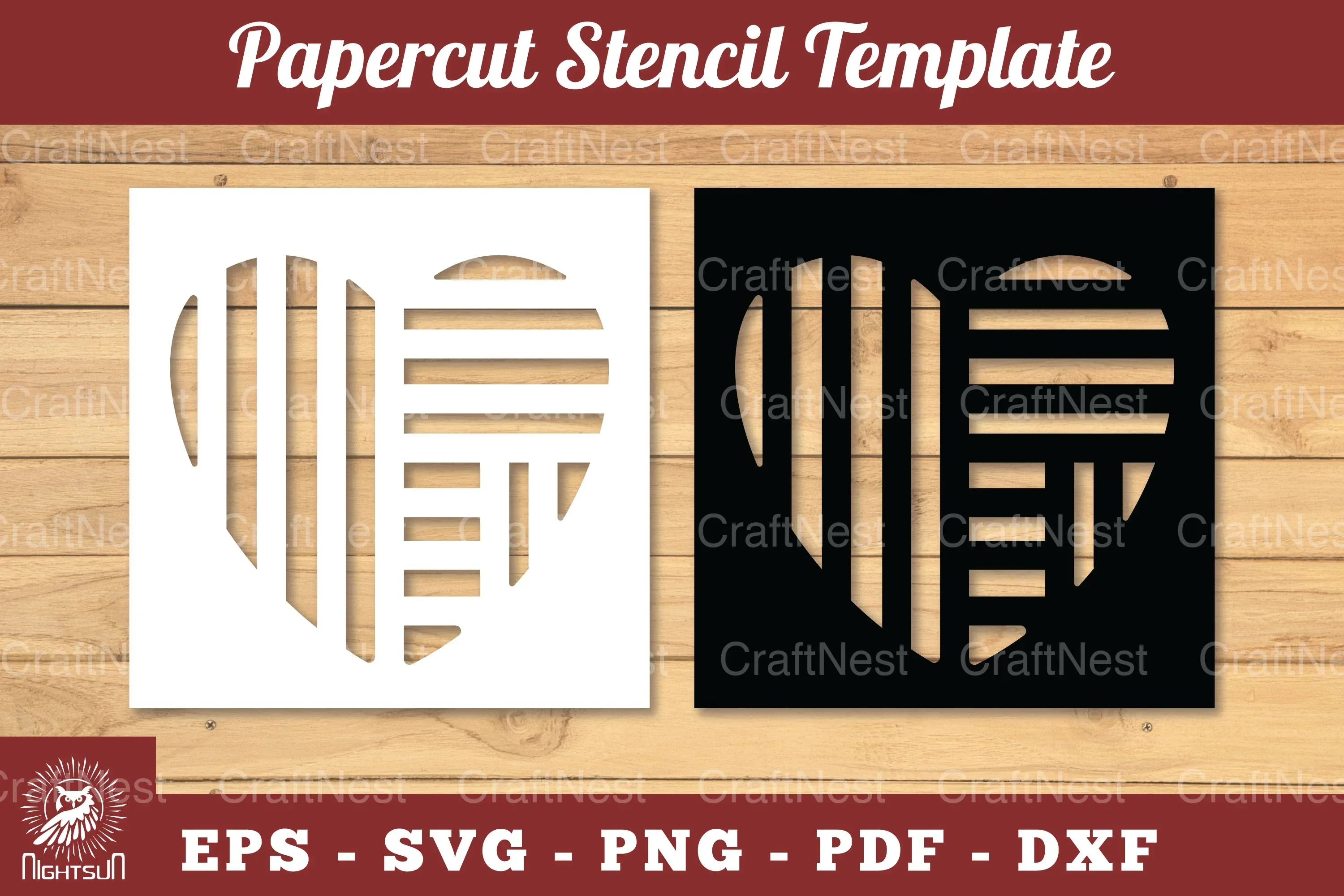 Decorative Heart Papercut Stencil Clipart Bundle
