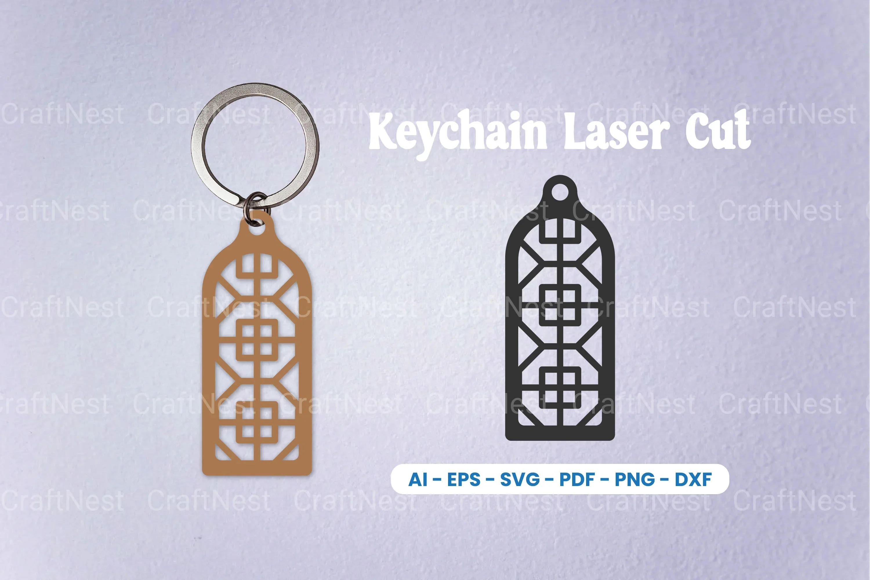 Decorative Laser Cut Keychain SVG Bundle - Clipart Bundle