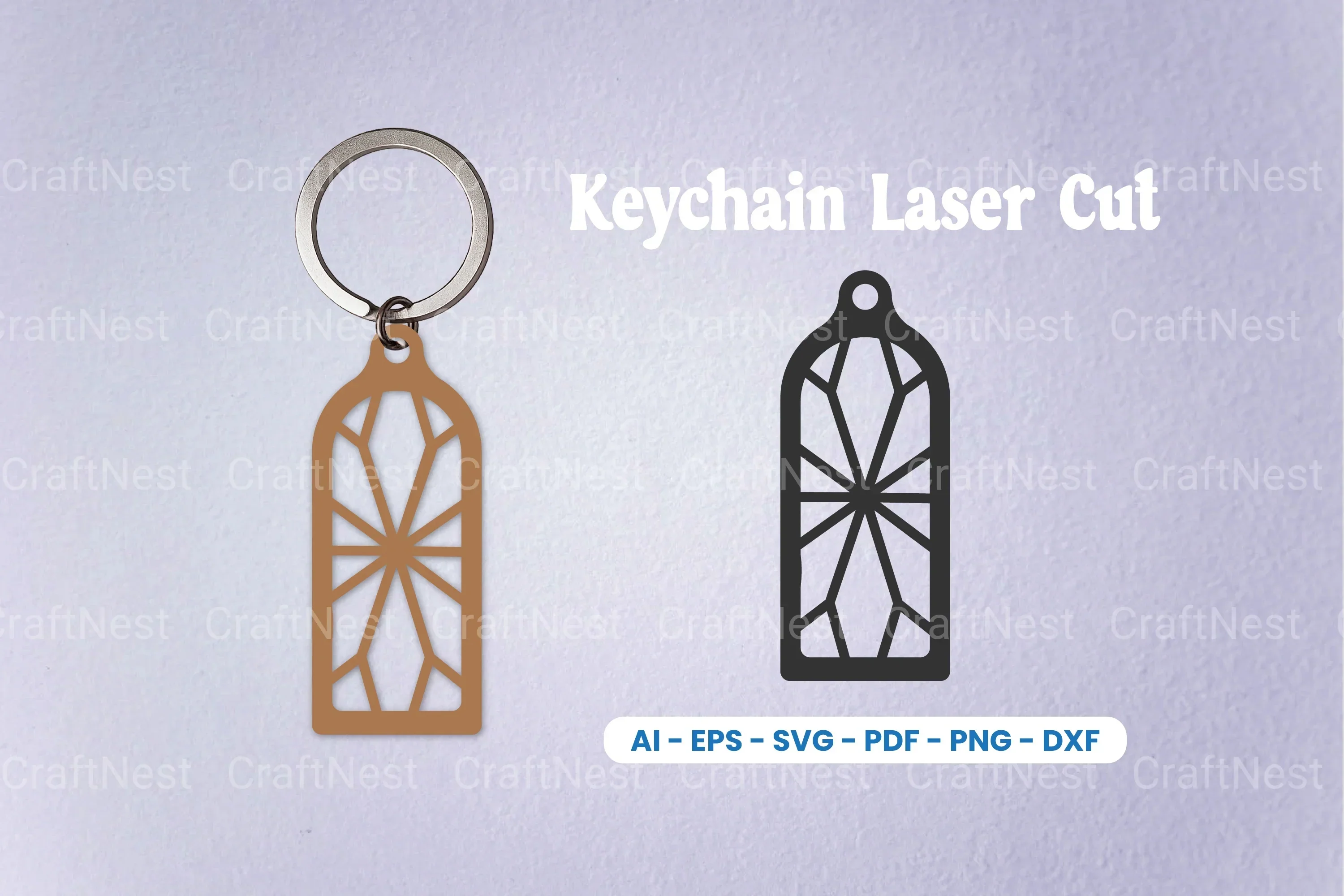 Decorative Laser Cut Keychain SVG Bundle