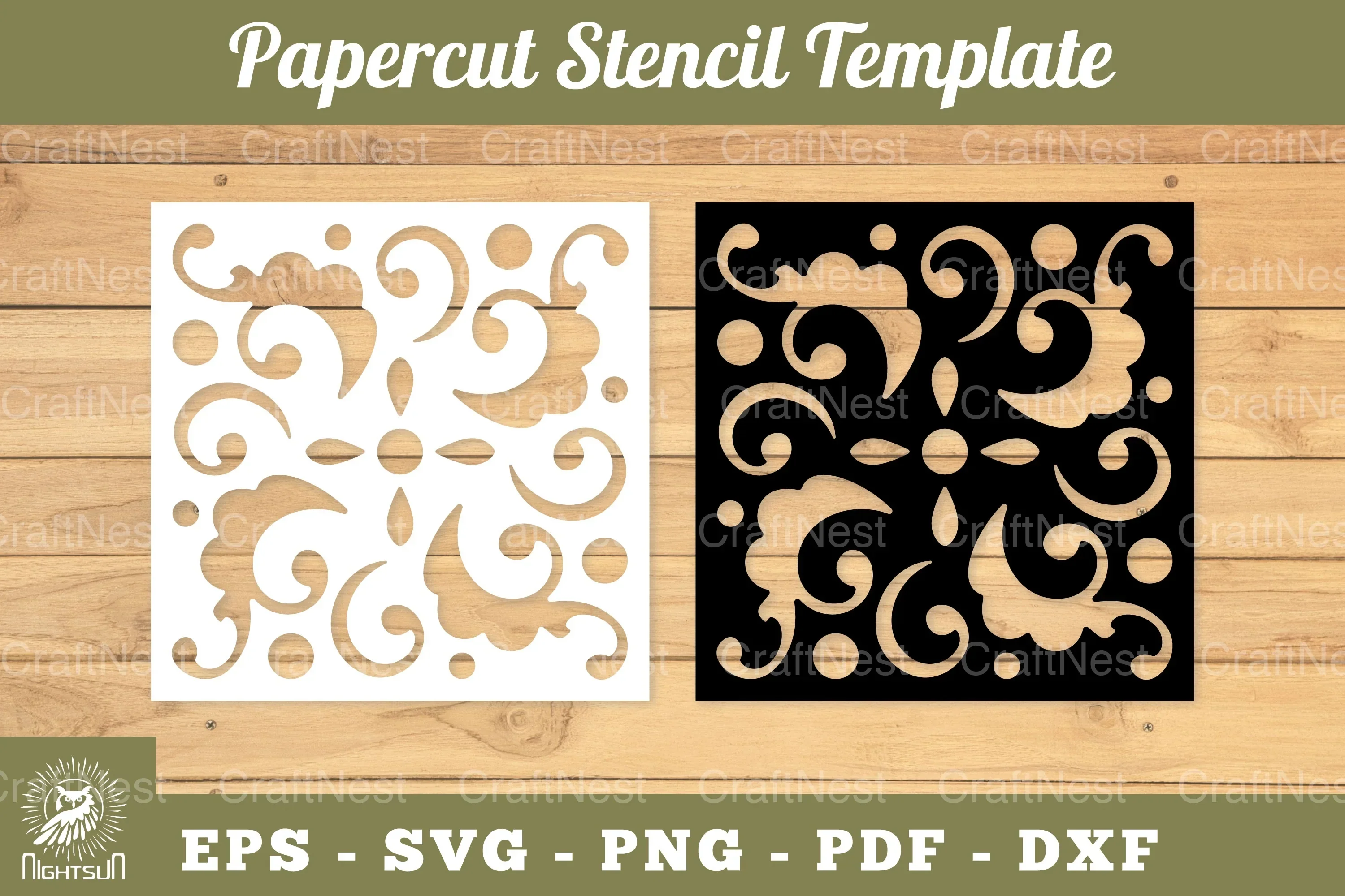 Decorative Paper Cut Stencil SVG Bundle