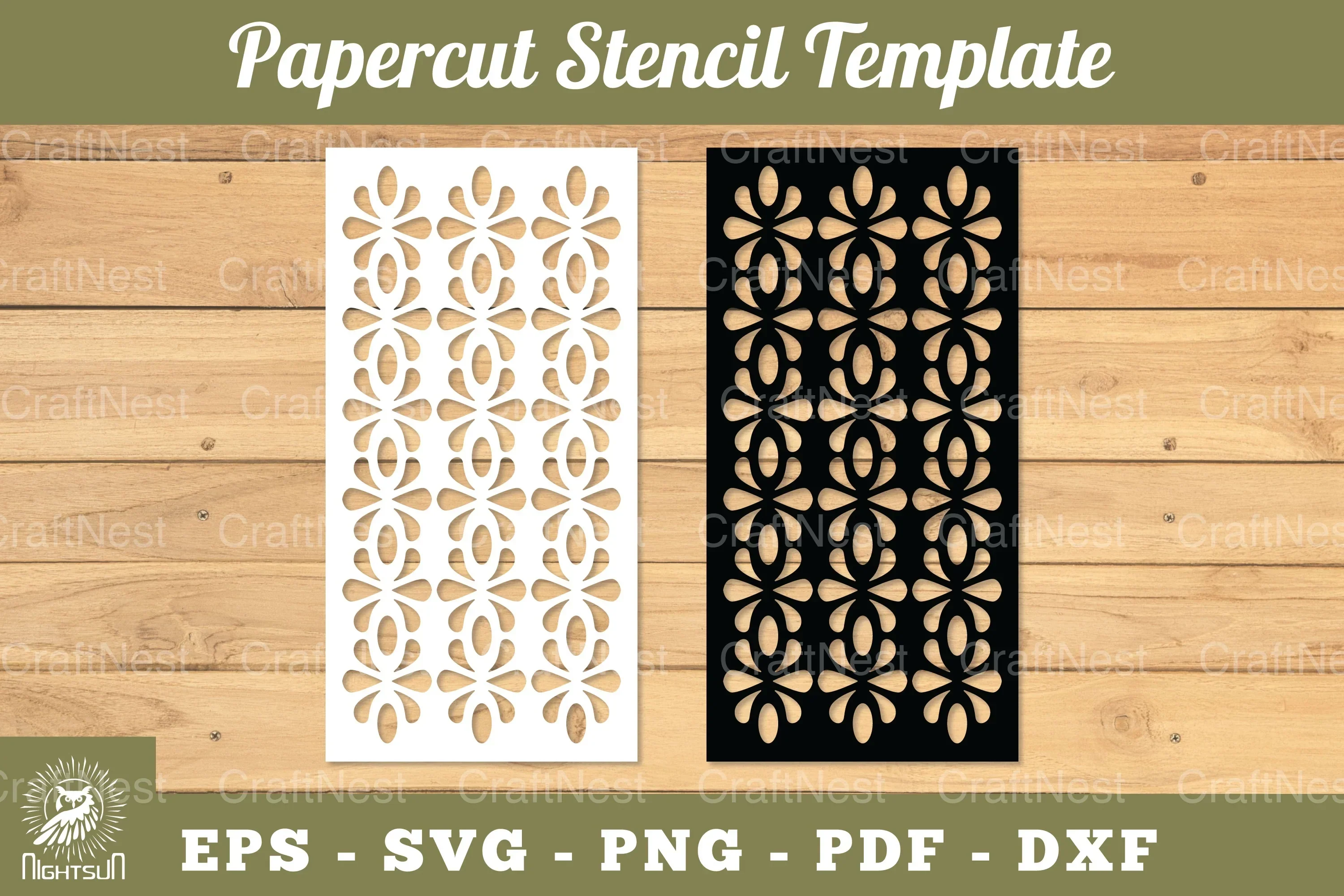 Decorative Papercut Stencil Clipart Bundle