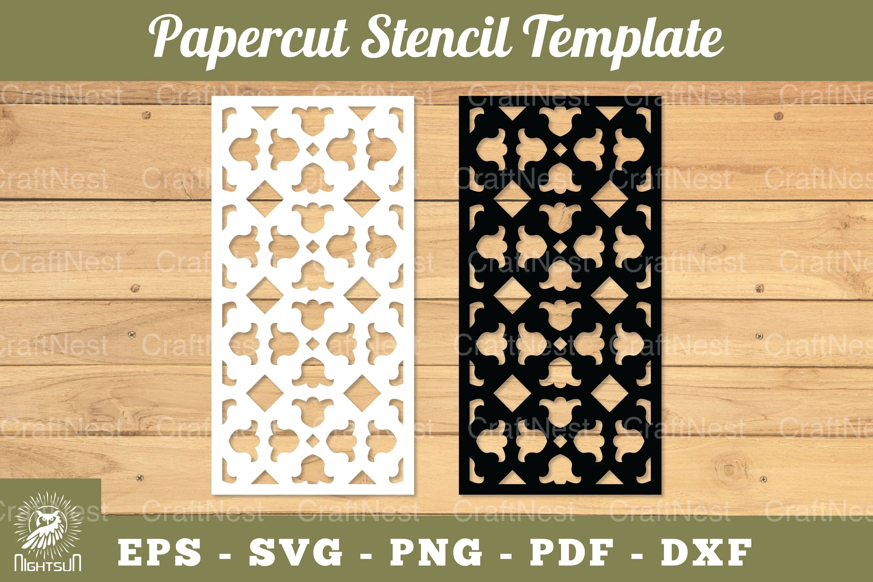 Decorative Papercut Stencil Clipart Bundle