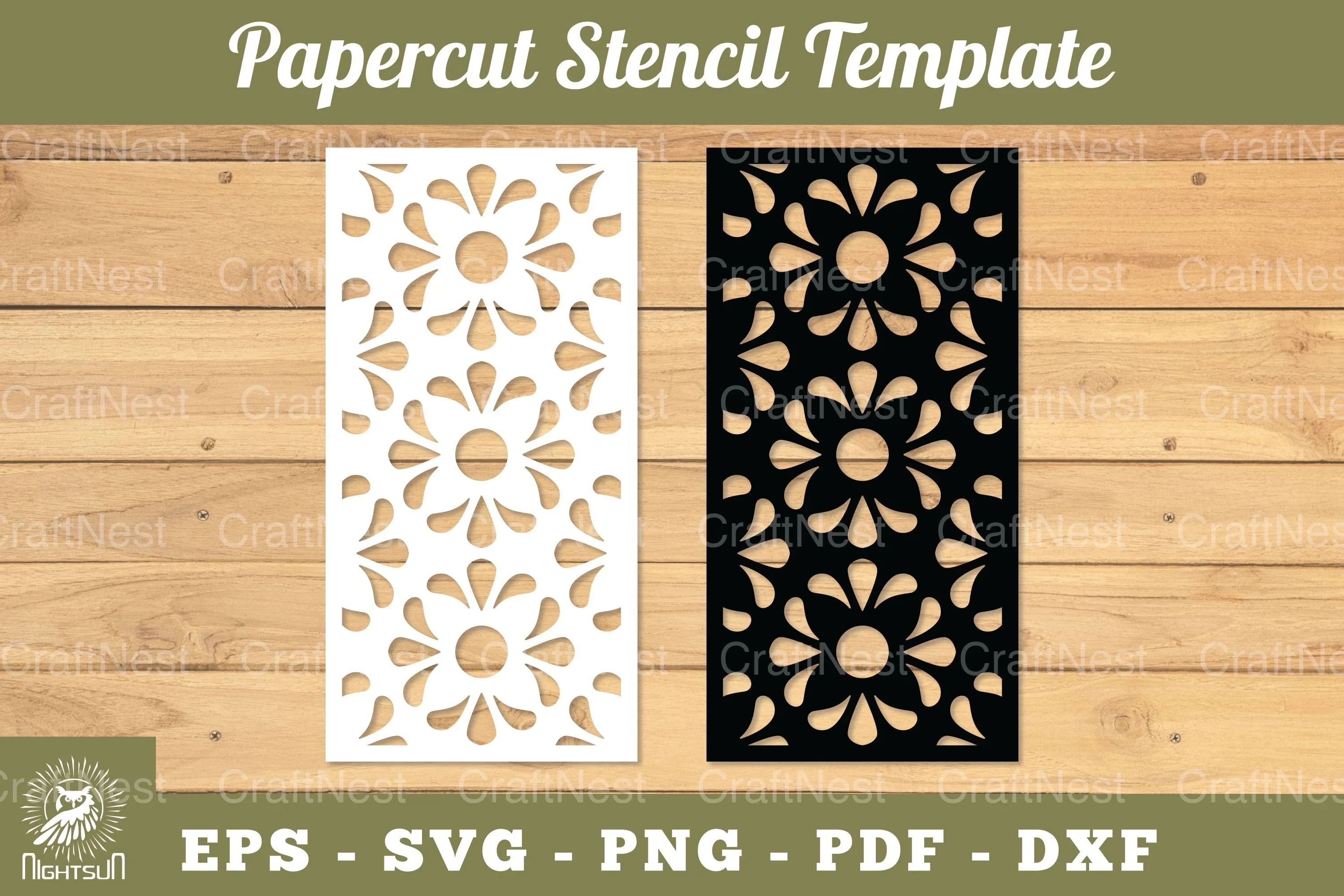 Decorative Papercut Stencil Clipart Bundle