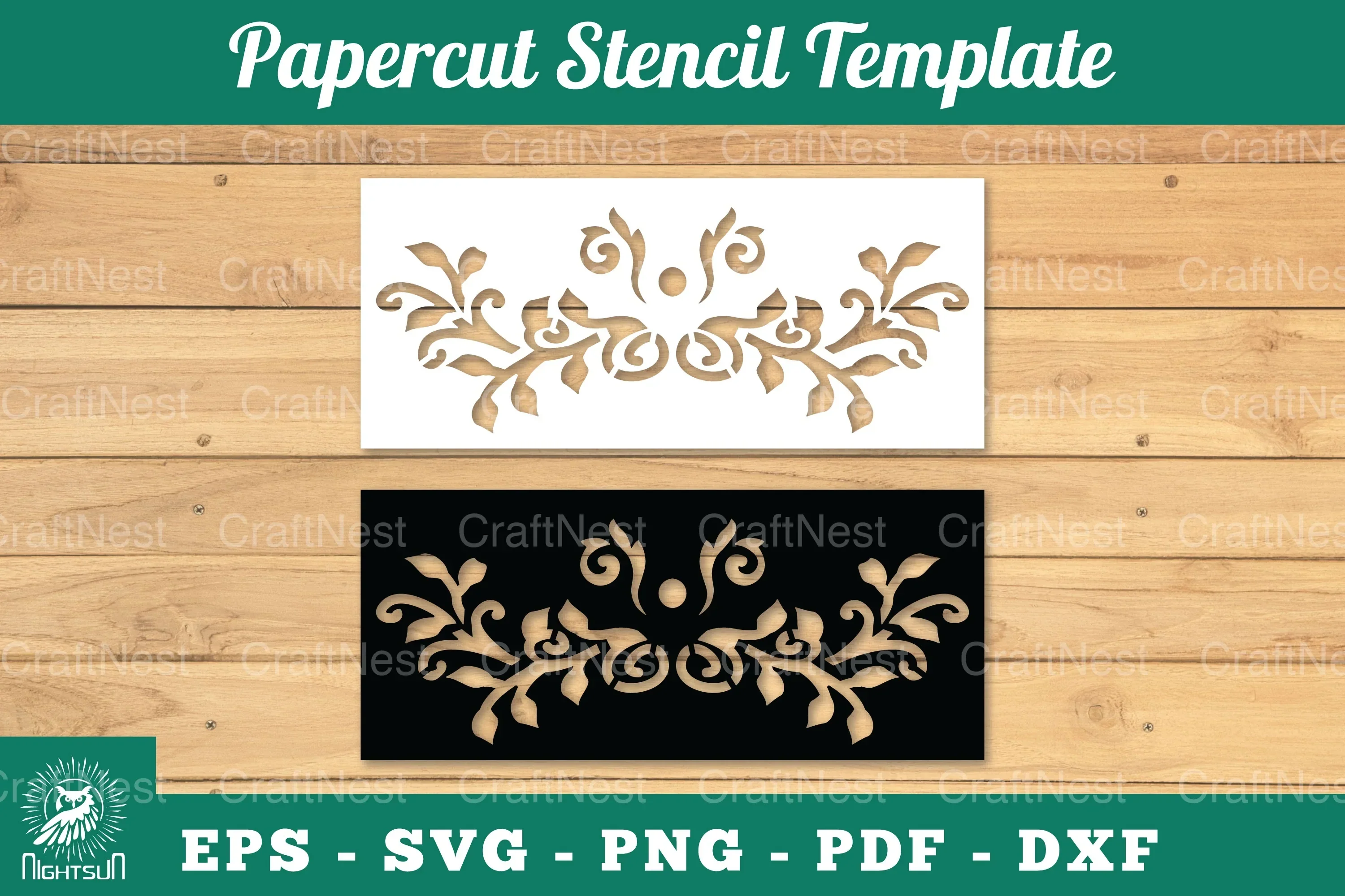 Decorative Papercut Stencil Clipart Bundle