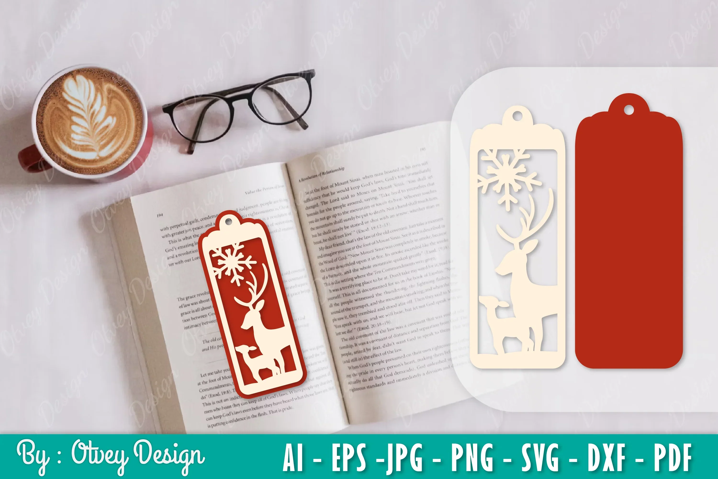 Deer Bookmark SVG Bundle