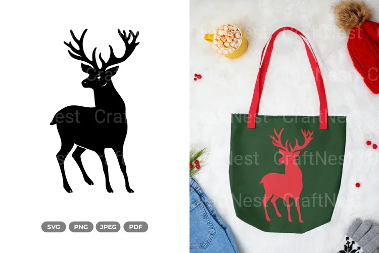 Deer Silhouette Clipart Bundle