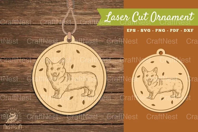 Dog Laser Cut Ornament SVG Bundle