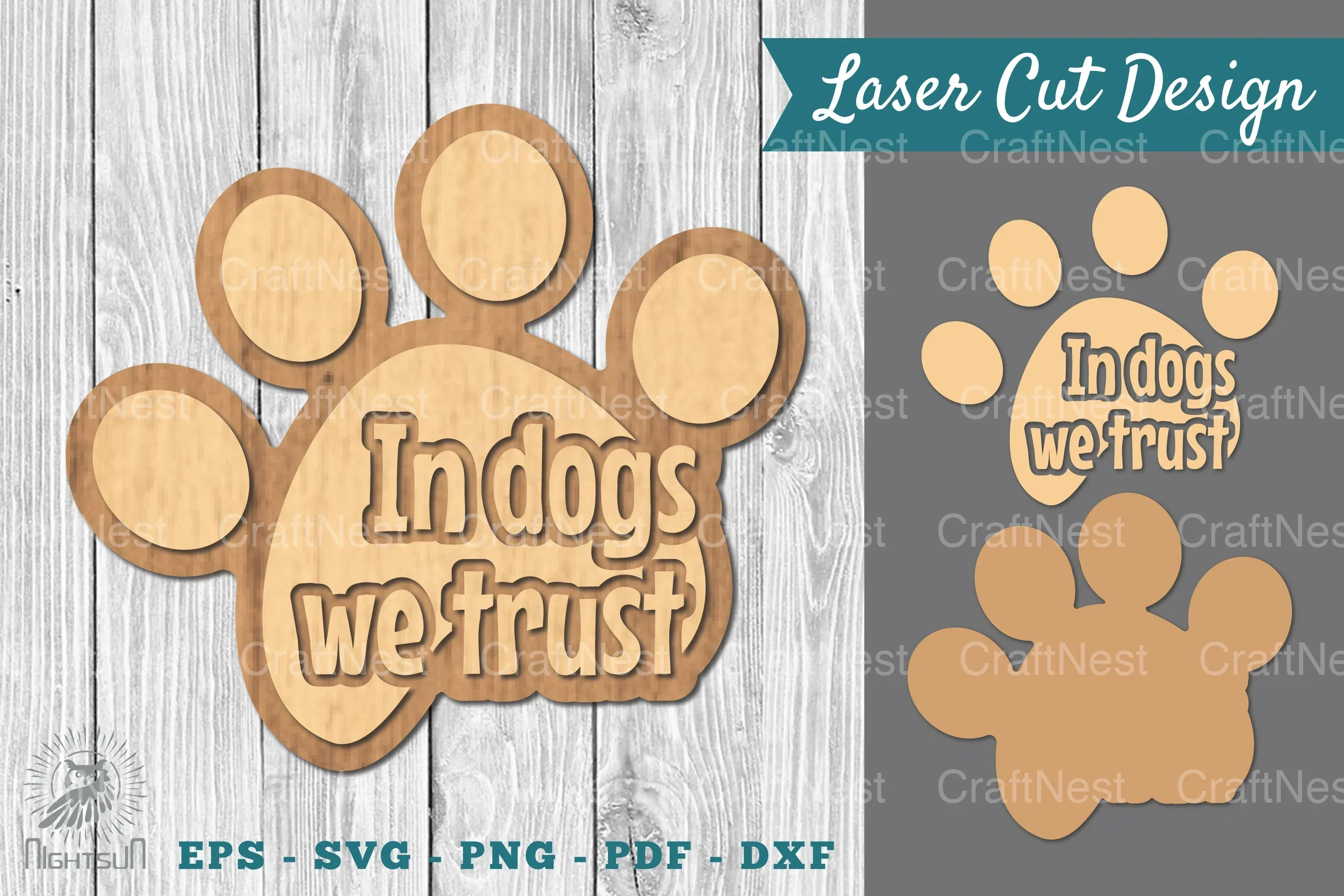 Dog Quotes Laser Cut Decoration Clipart Bundle