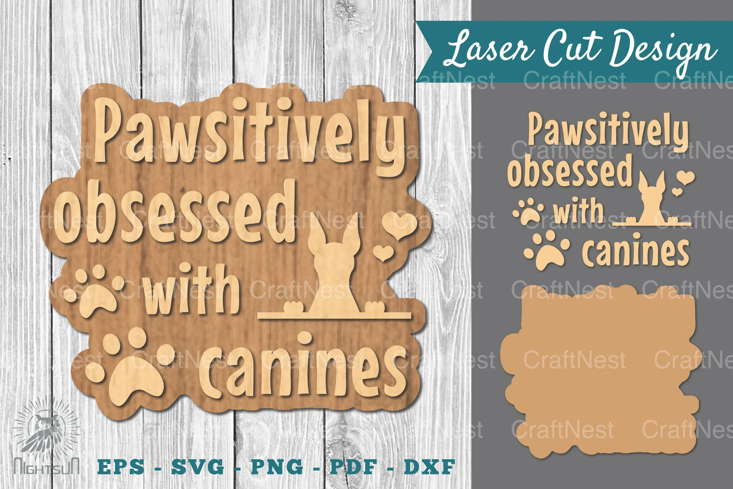 Dog Quotes Laser Cut Decoration Clipart Bundle
