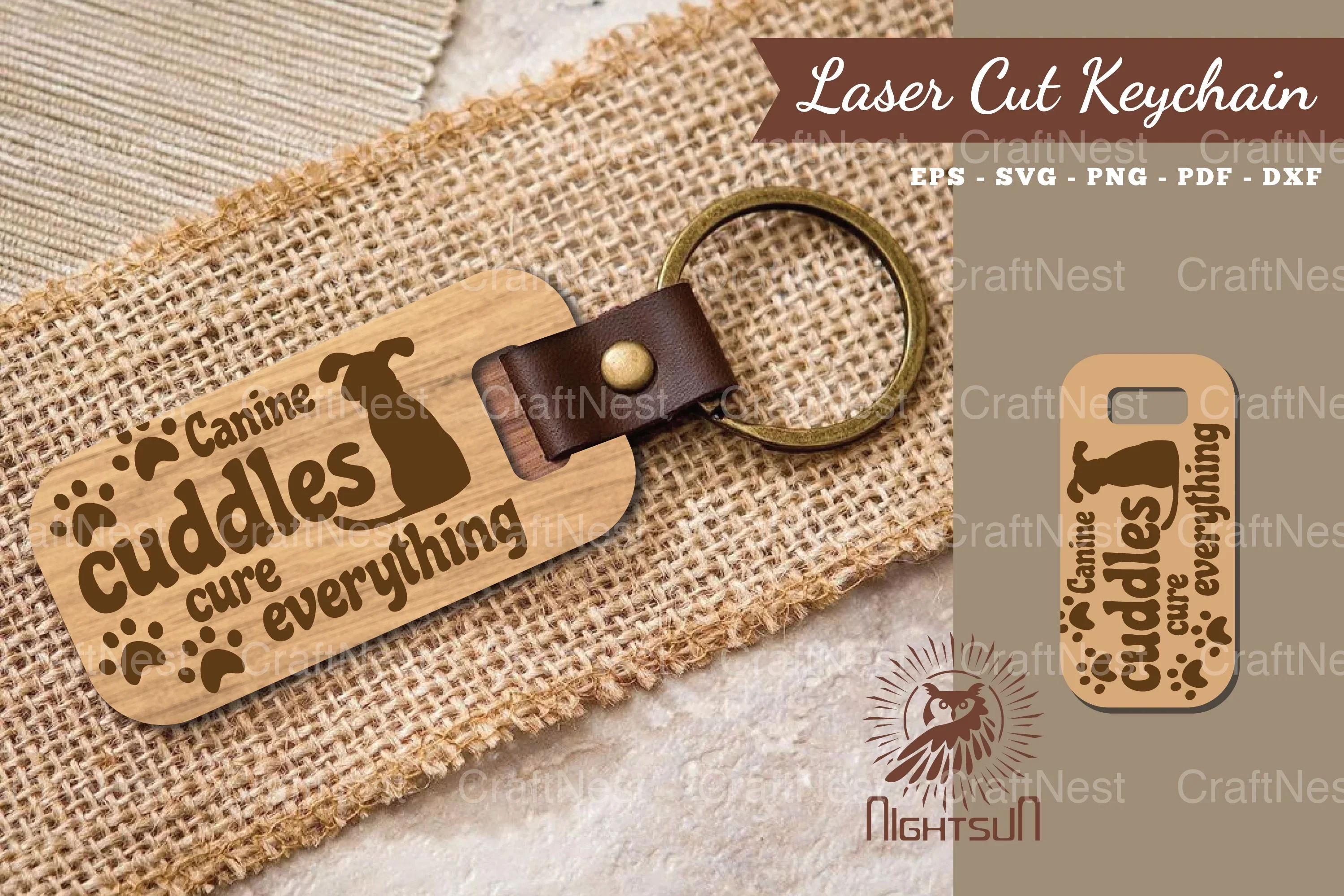 Dog Quotes Laser Cut Keychain Bundle