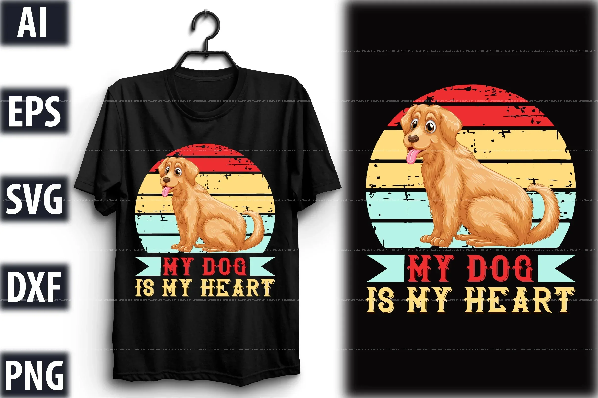 Dog T-Shirt Design SVG Bundle - Image 5