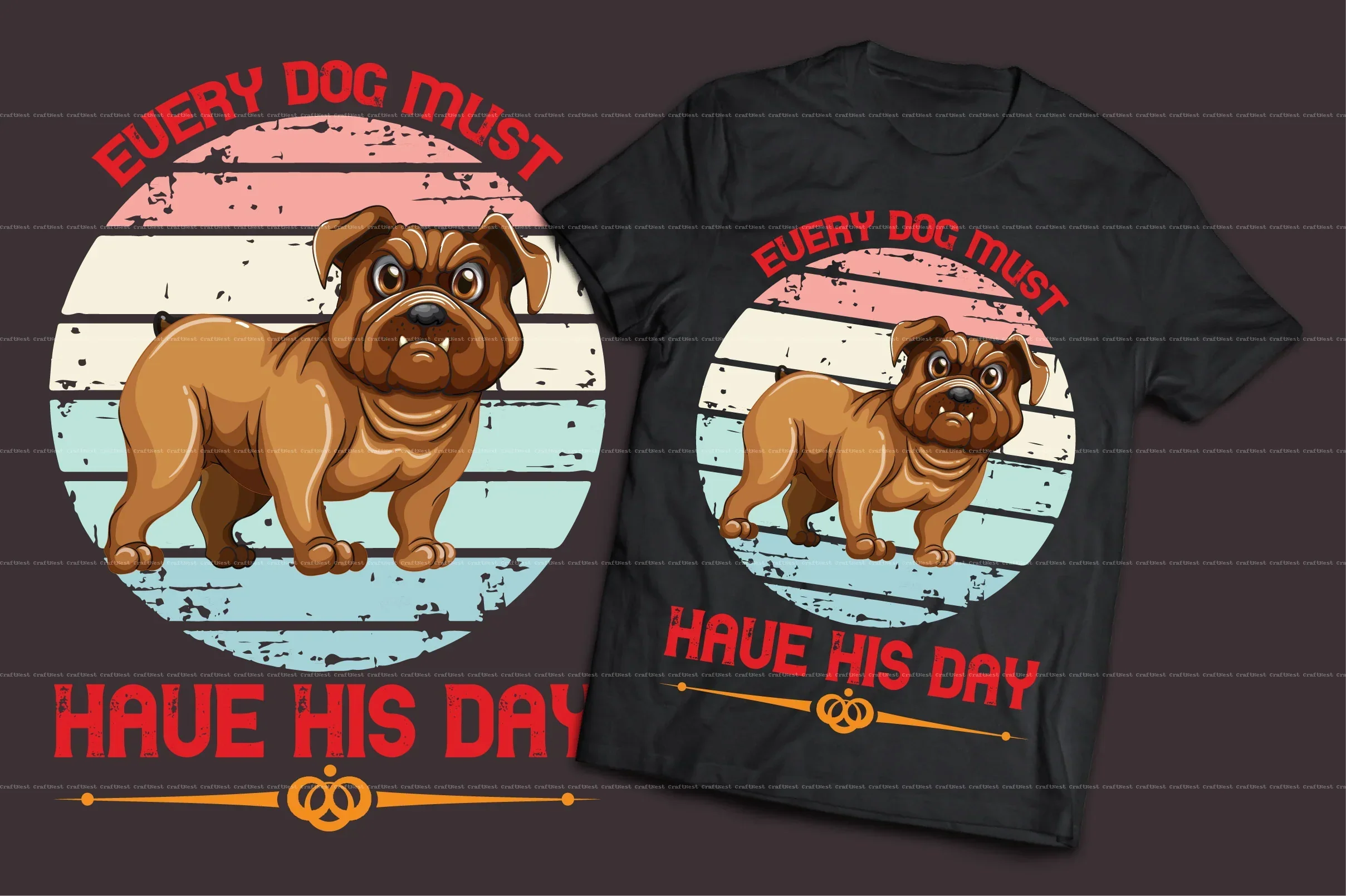 Dog T-Shirt Design SVG Bundle - Image 2