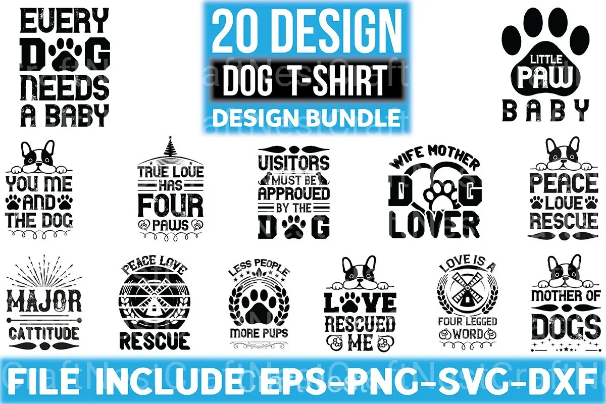 Dogs T Shirt Design 20 Bundle - Image 3