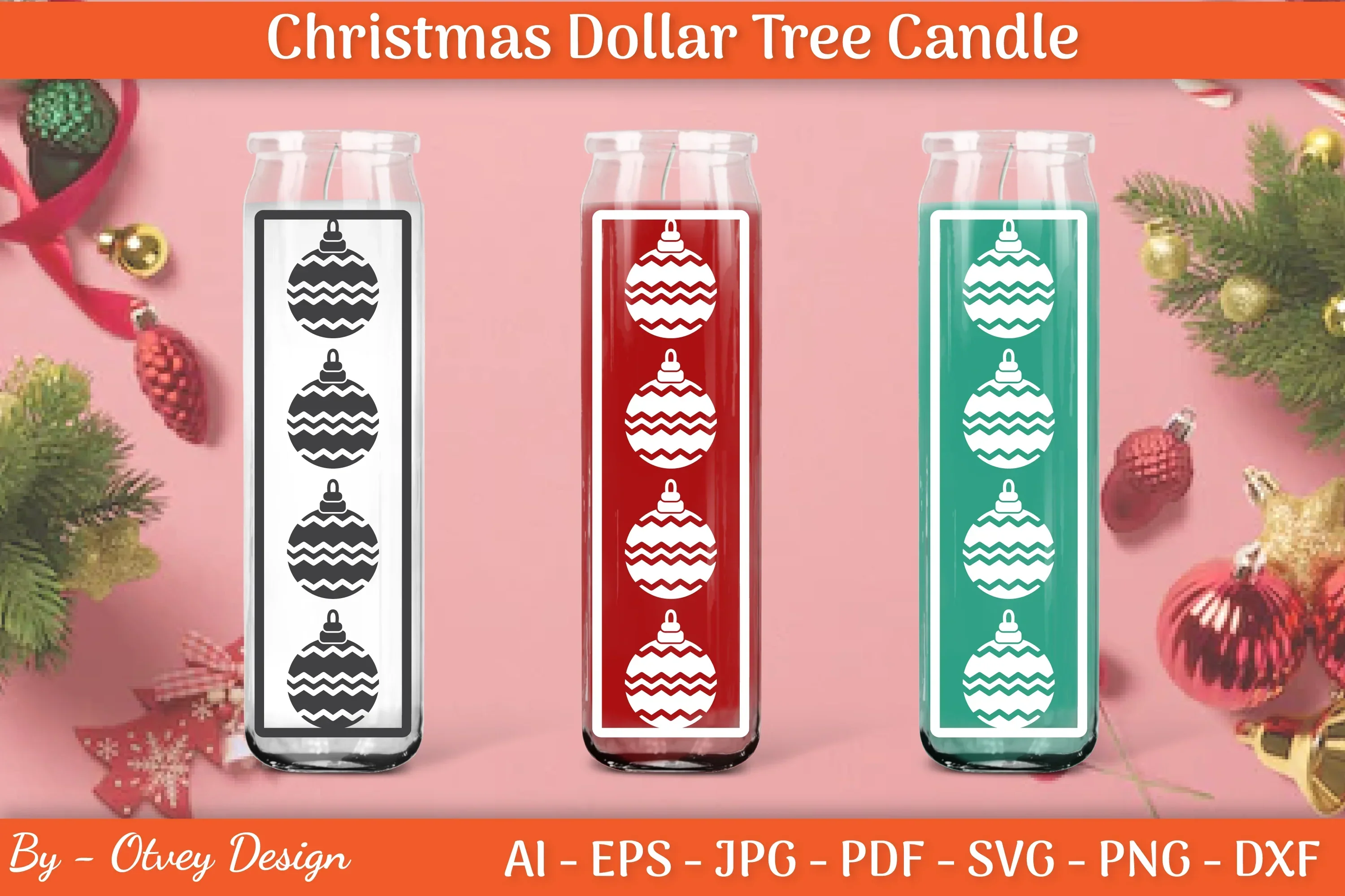 Dollar Candle Tree Christmas SVG Bundle