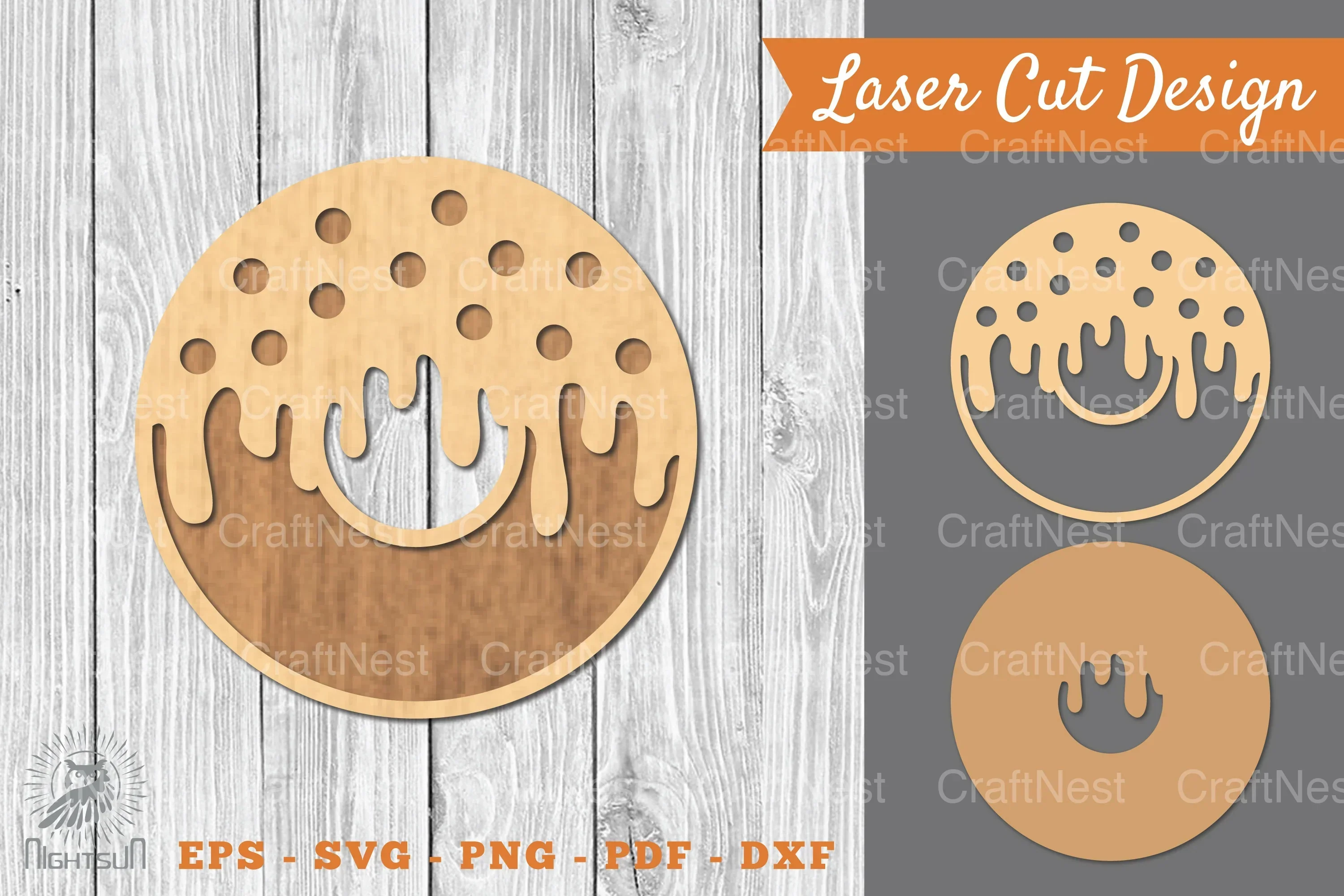 Donut Laser Cut Decoration SVG Bundle