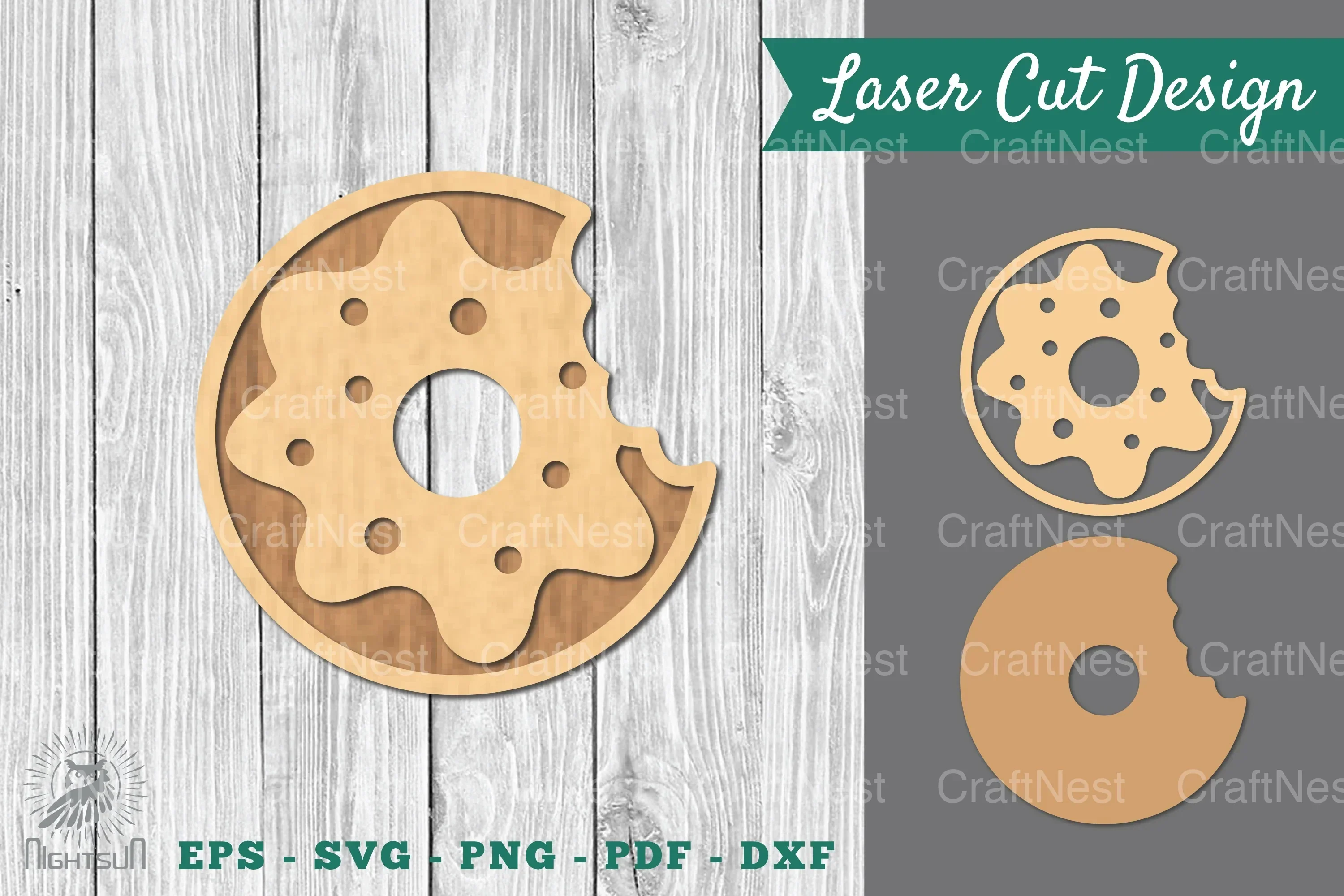 Donut Laser Cut Decoration SVG Bundle