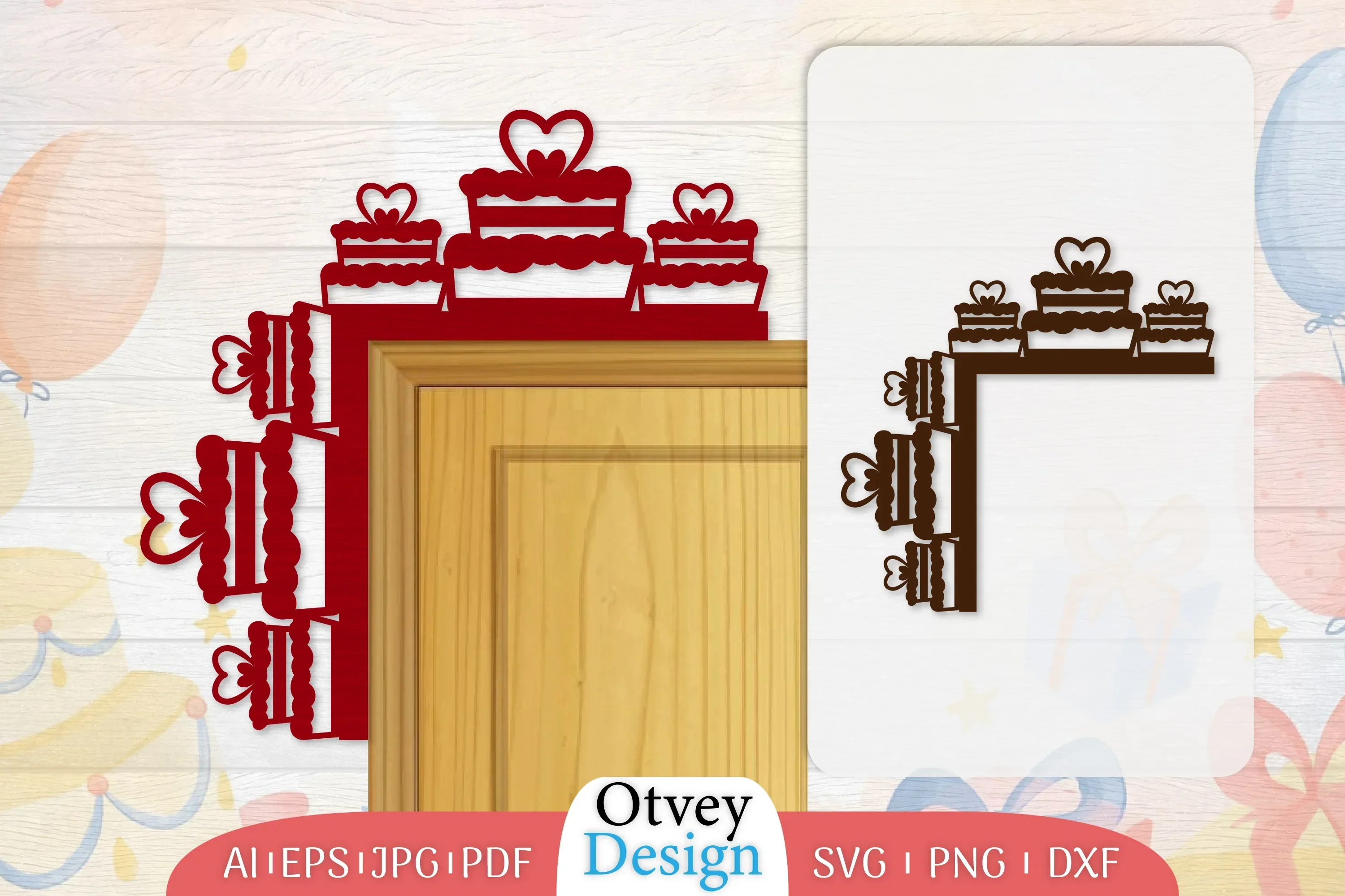 Door Corner Valentine Lasercut SVG Bundle