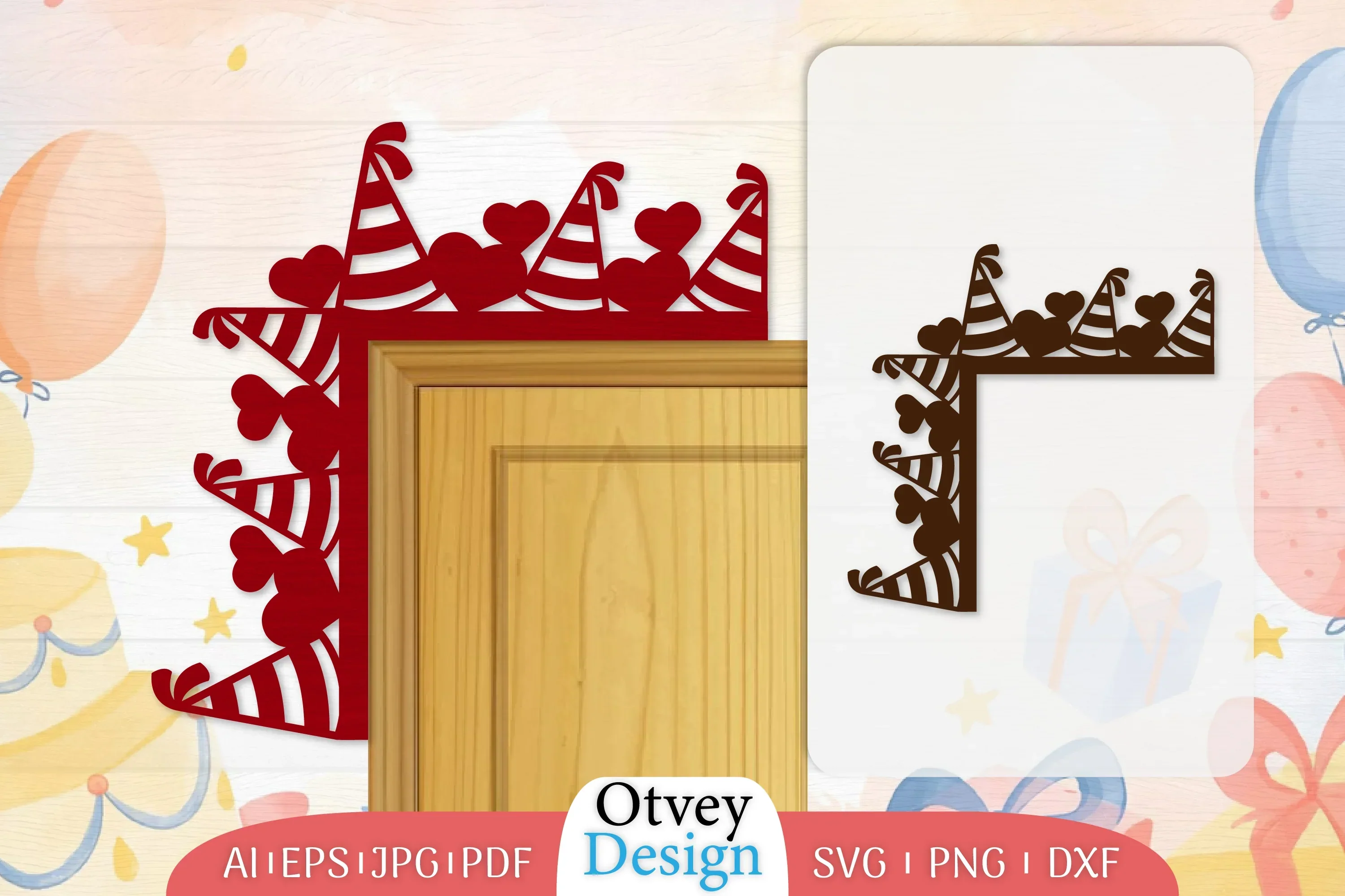 Door Corner Valentine Lasercut SVG Bundle