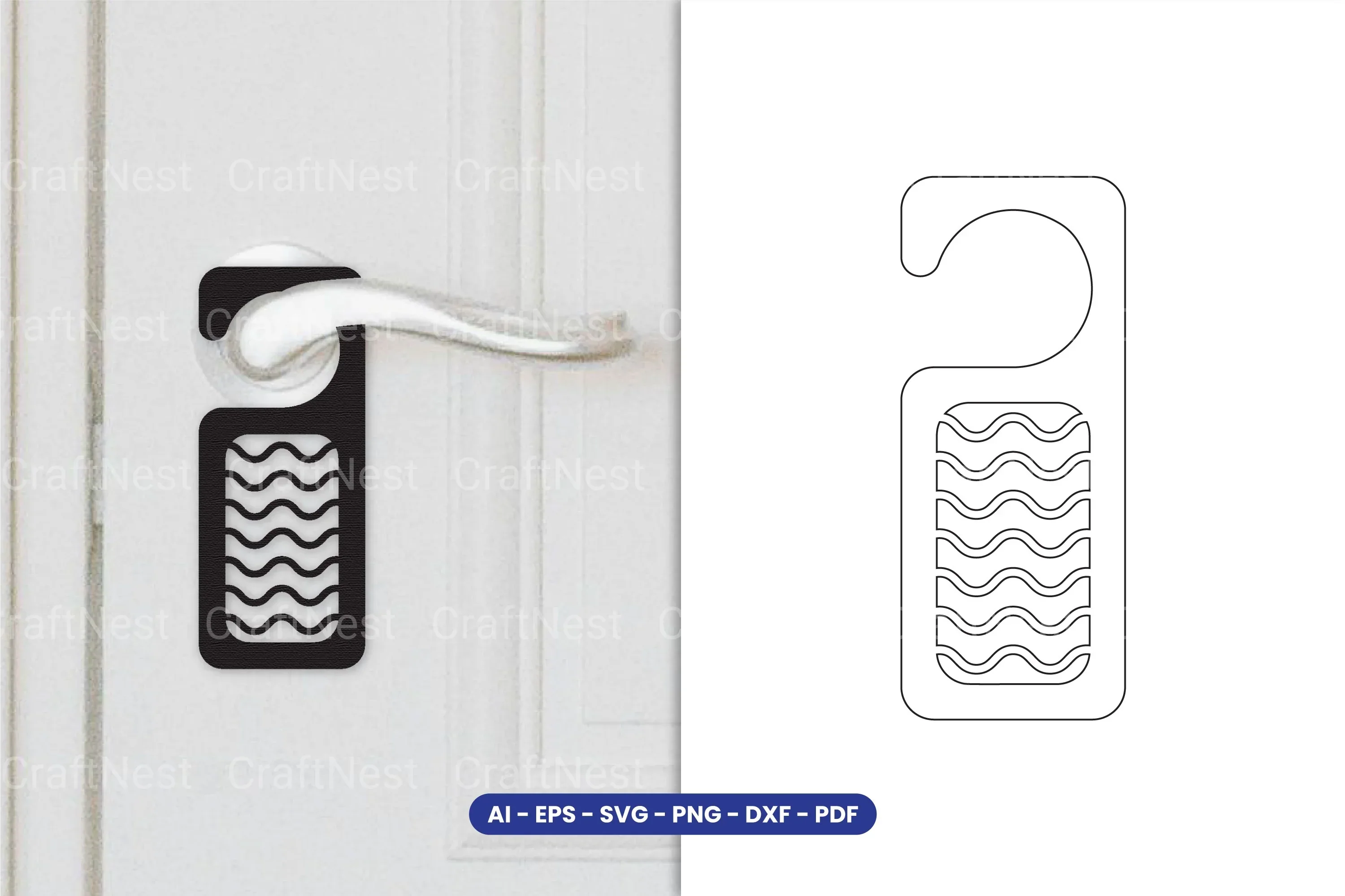 Door Hanger Laser Cut SVG Bundle - Clipart Bundle