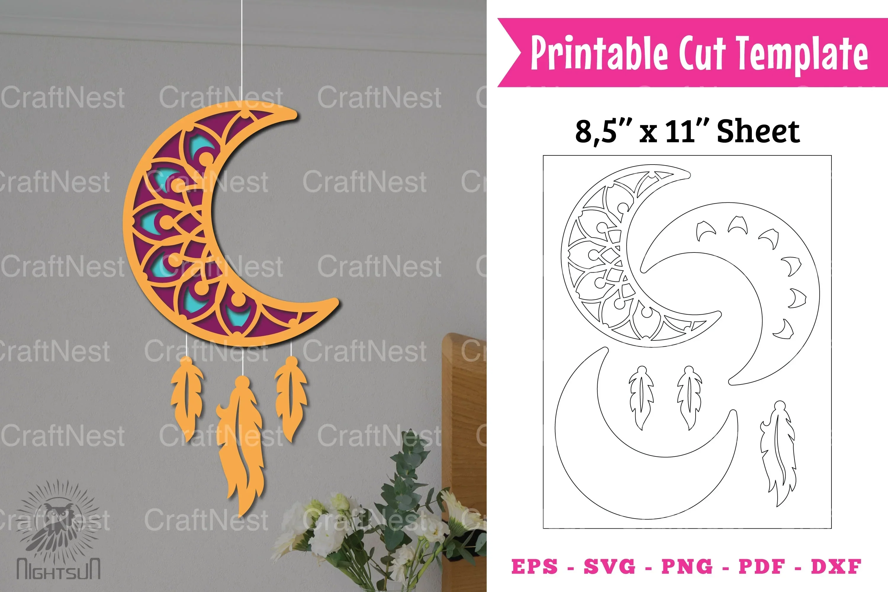 Dream Catcher Papercut Clipart Bundle