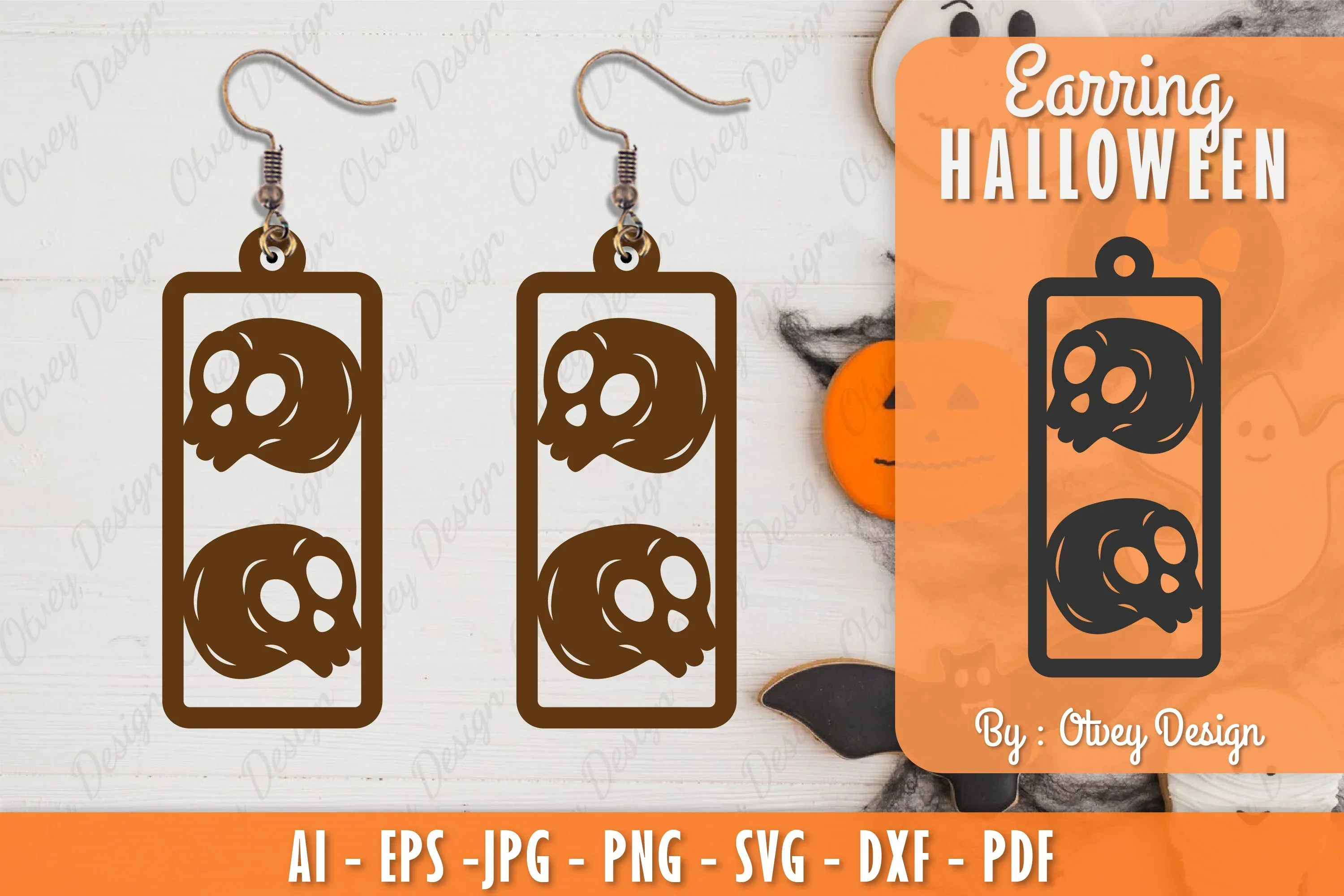Earring Halloween Lasercut SVG Bundle