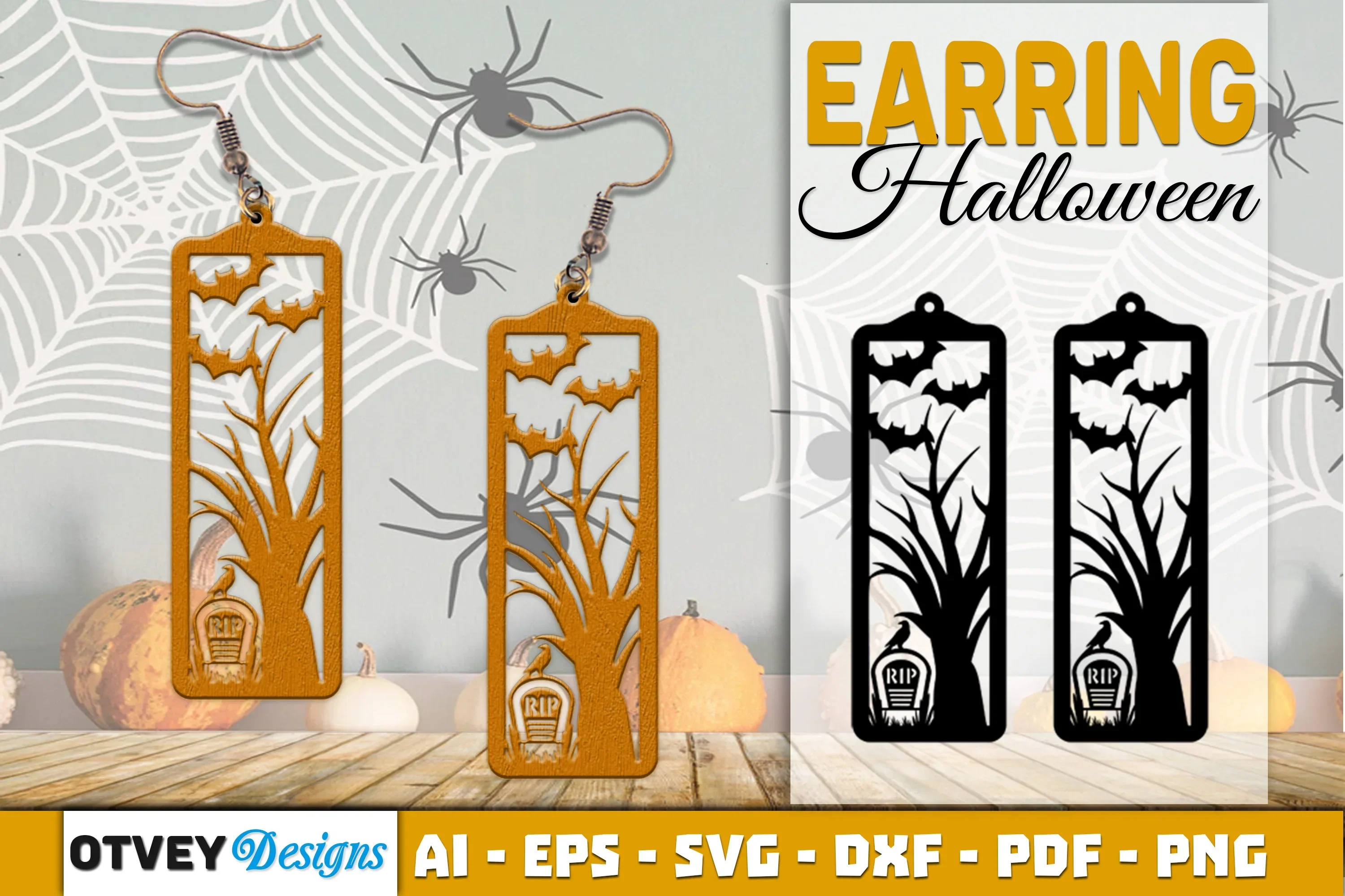 Earring Halloween Lasercut SVG Bundle