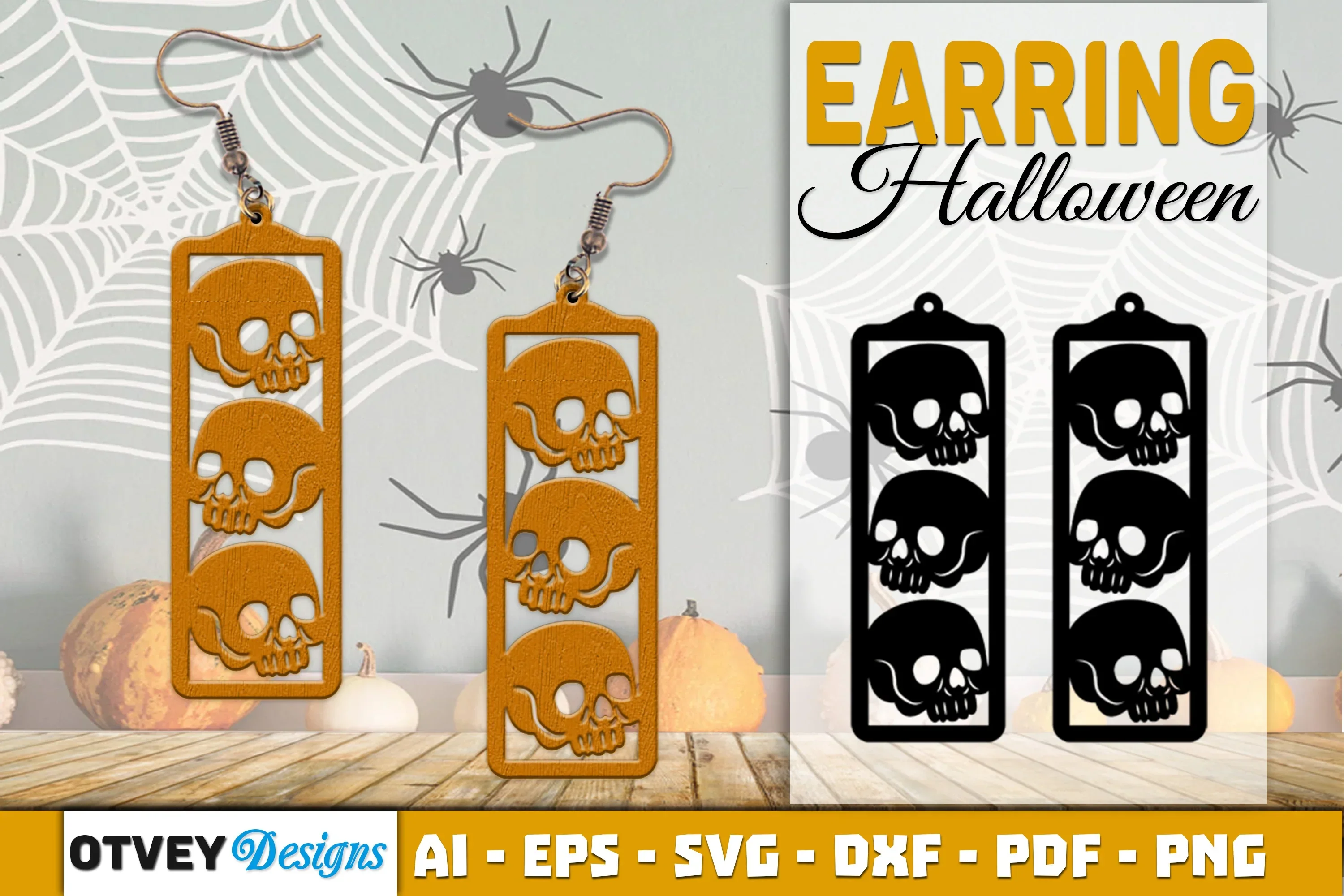 Earring Halloween Lasercut SVG Bundle