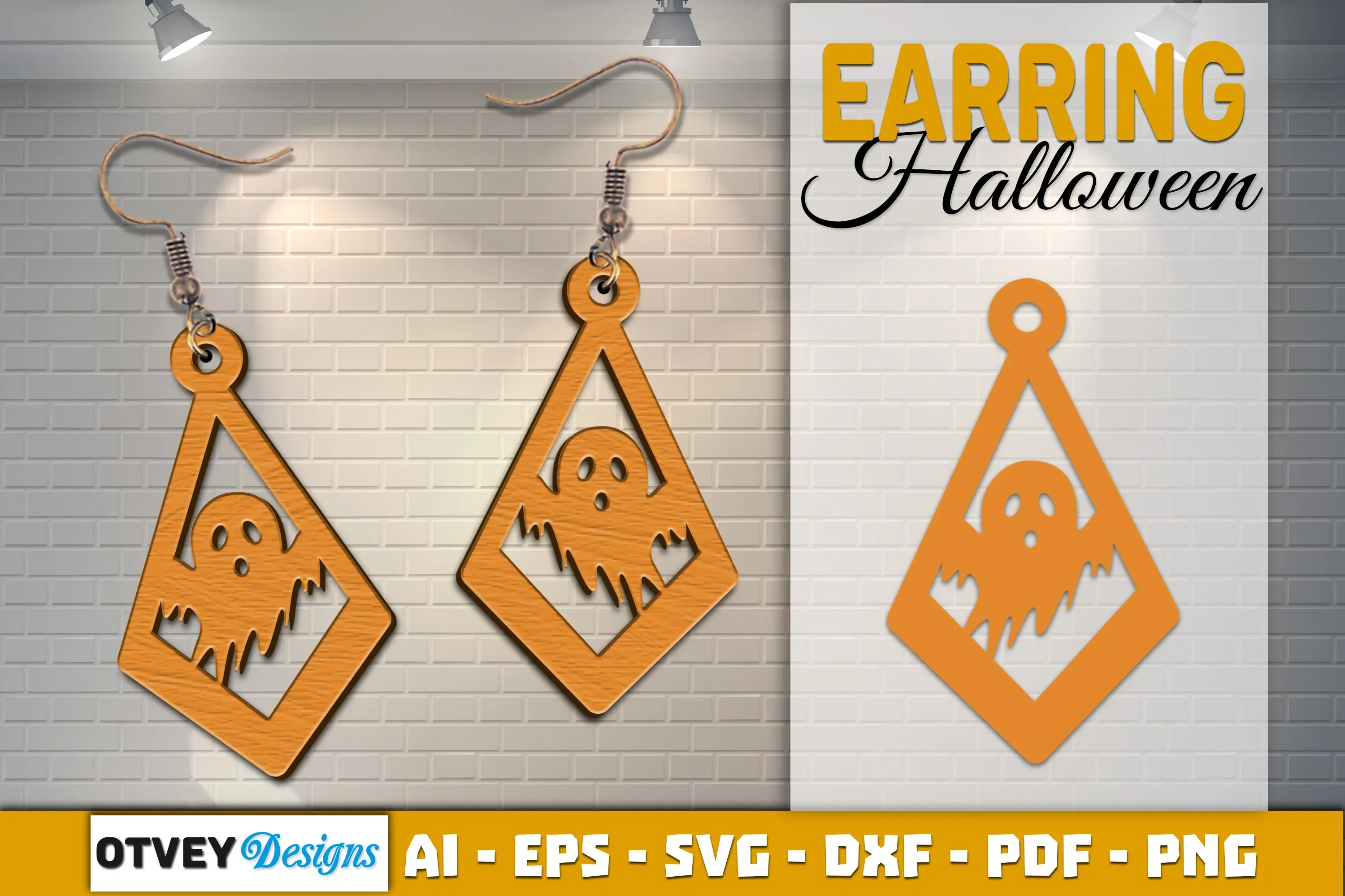 Earring Halloween Lasercut SVG Bundle 81q - Image 2