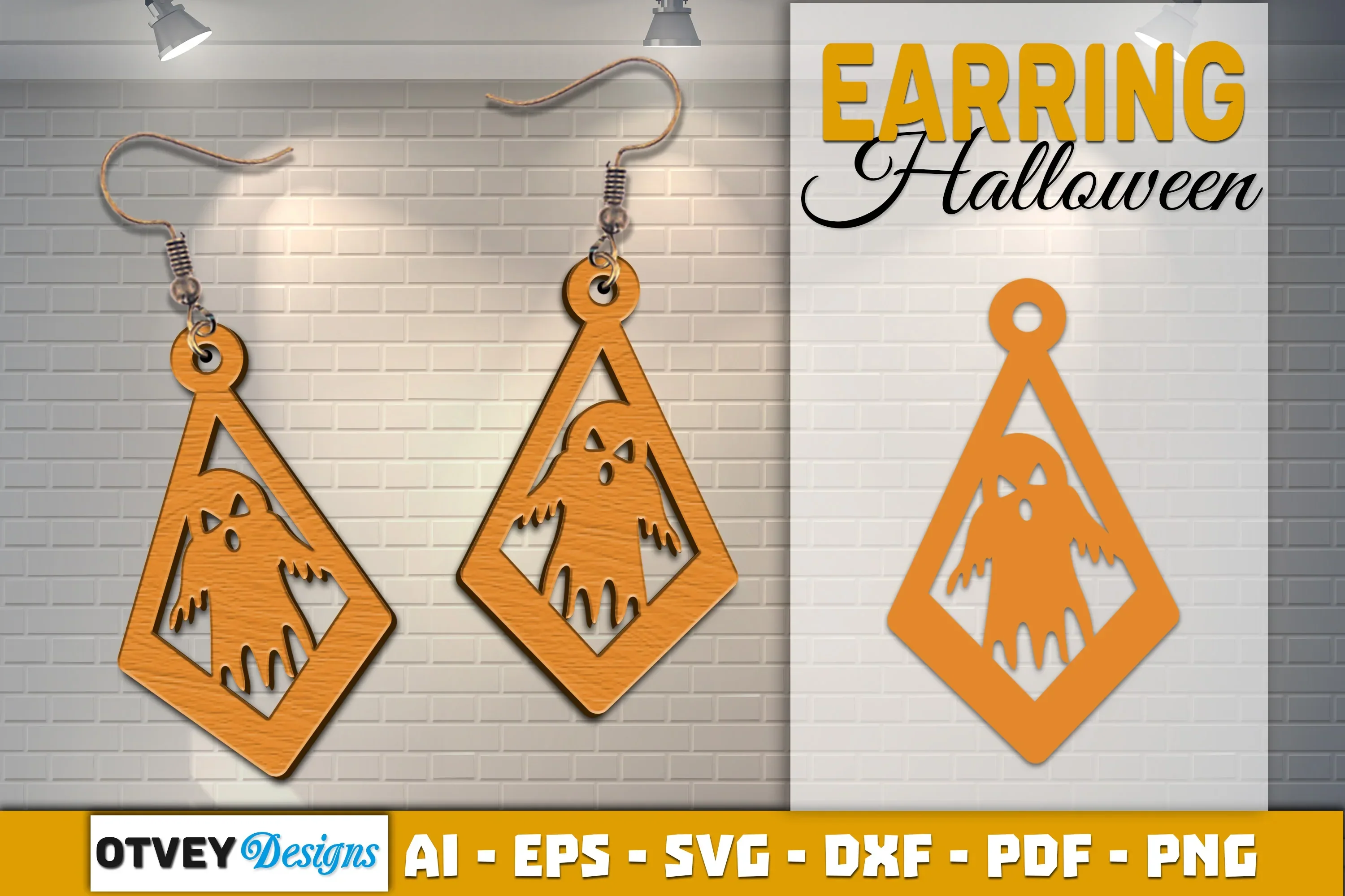 Earring Halloween Lasercut SVG Bundle 82q - Image 2
