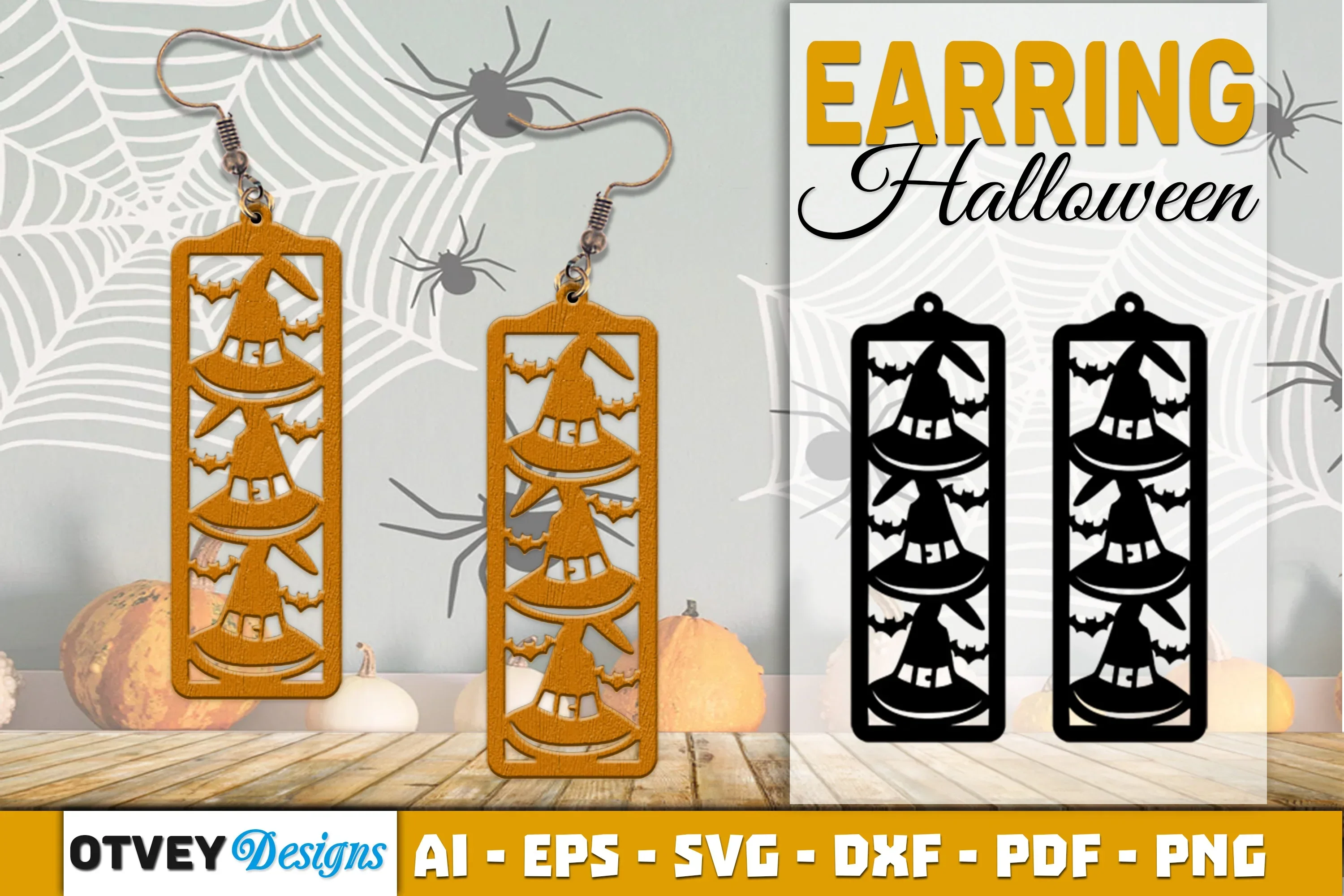 Earring Halloween Lasercut SVG Bundle1211