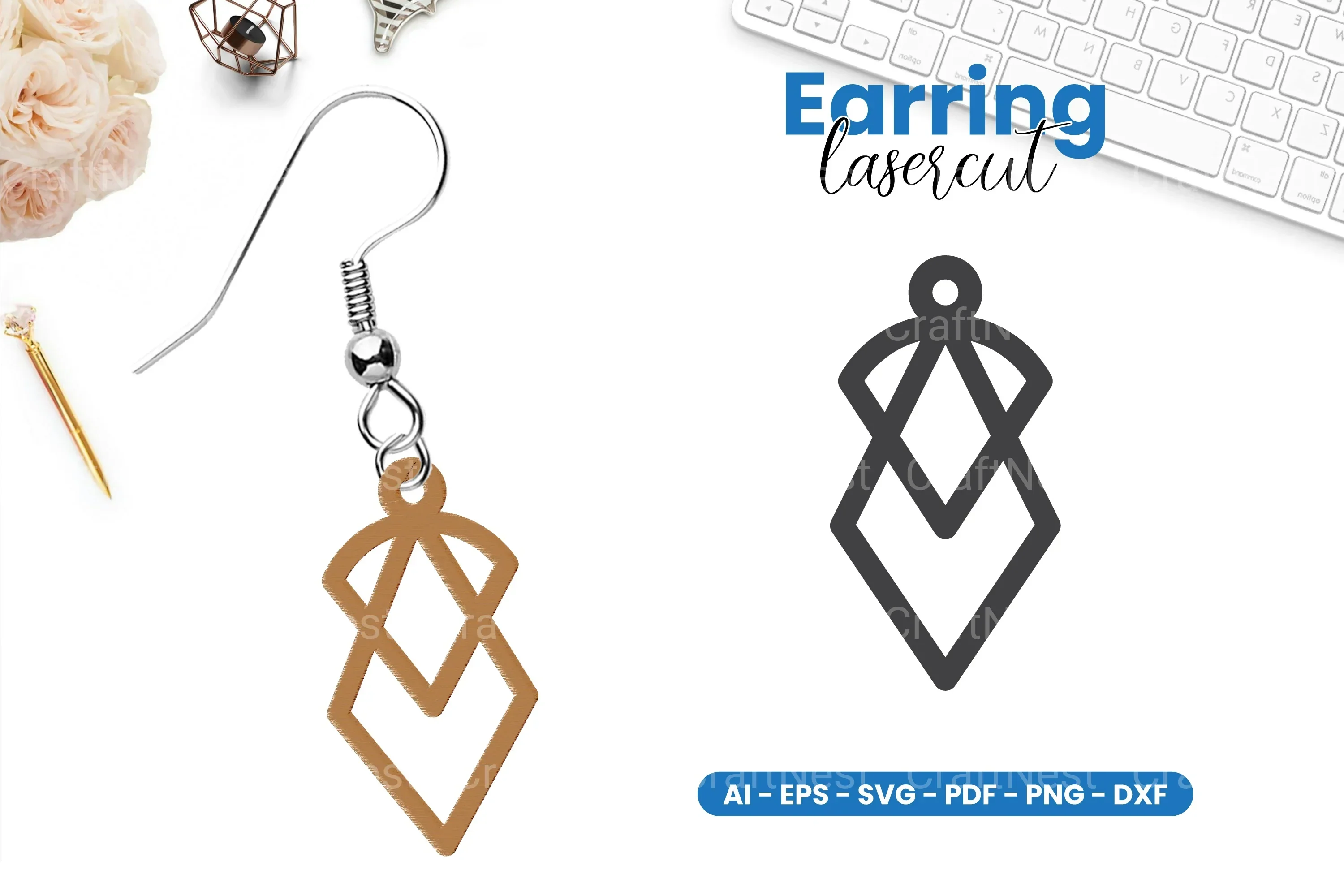Earring Lasercut SVG Bundle - 38 Designs