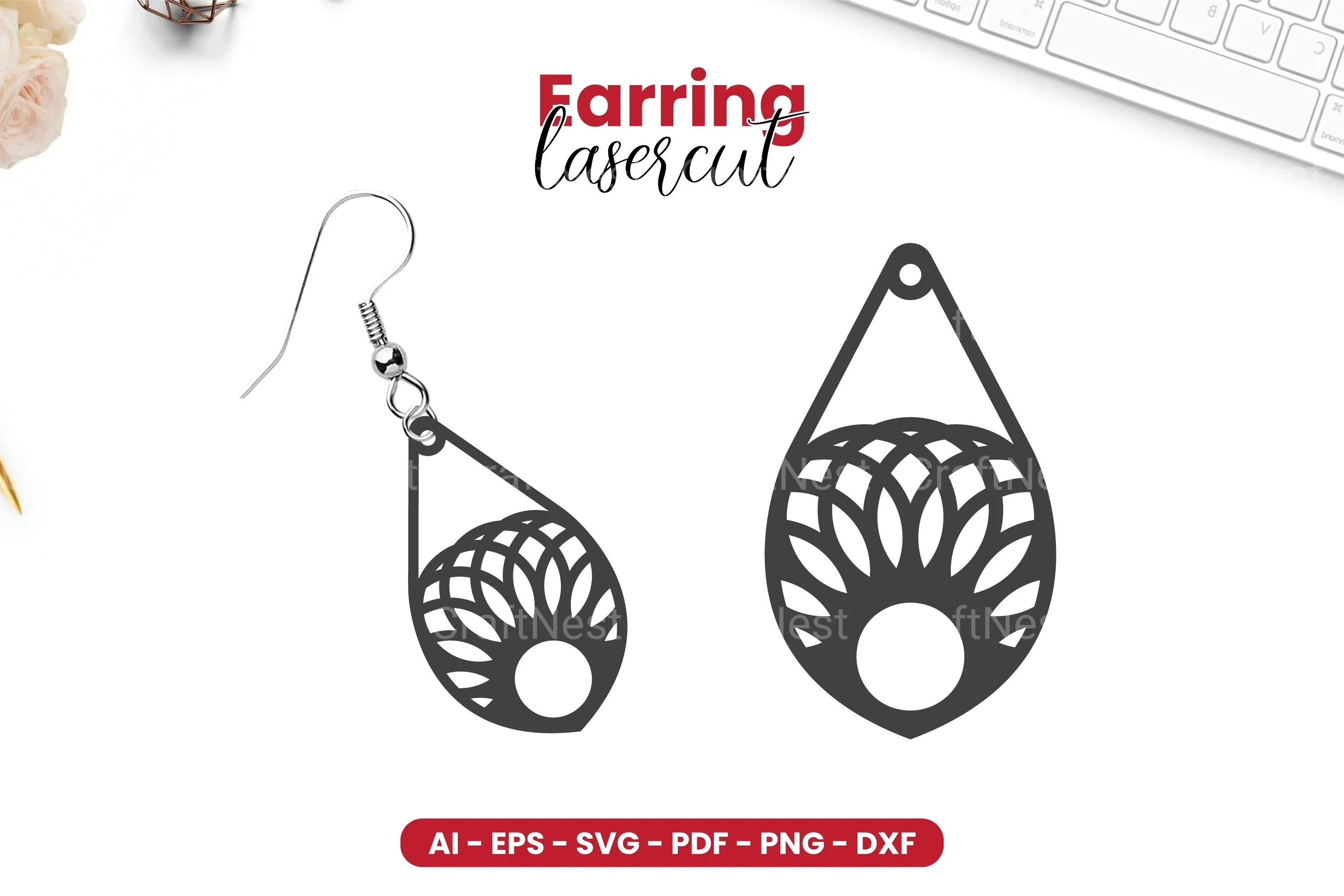 Earring Lasercut SVG Bundle - 75 Designs
