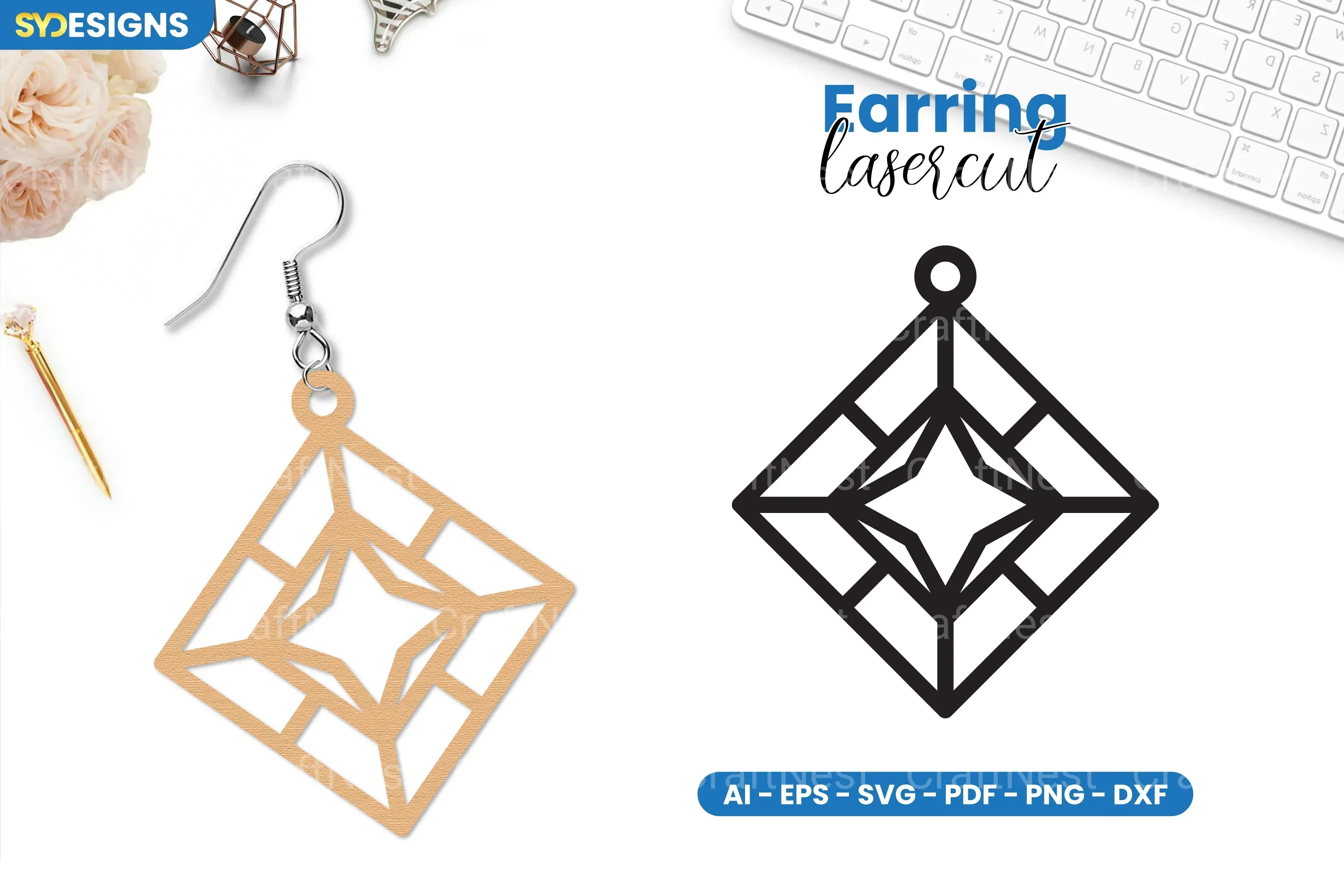 Earring Lasercut SVG Bundle