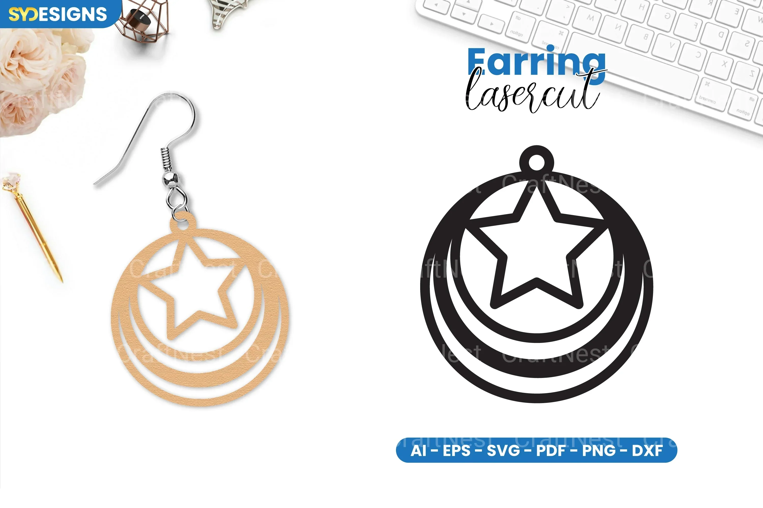Earring Lasercut SVG Bundle