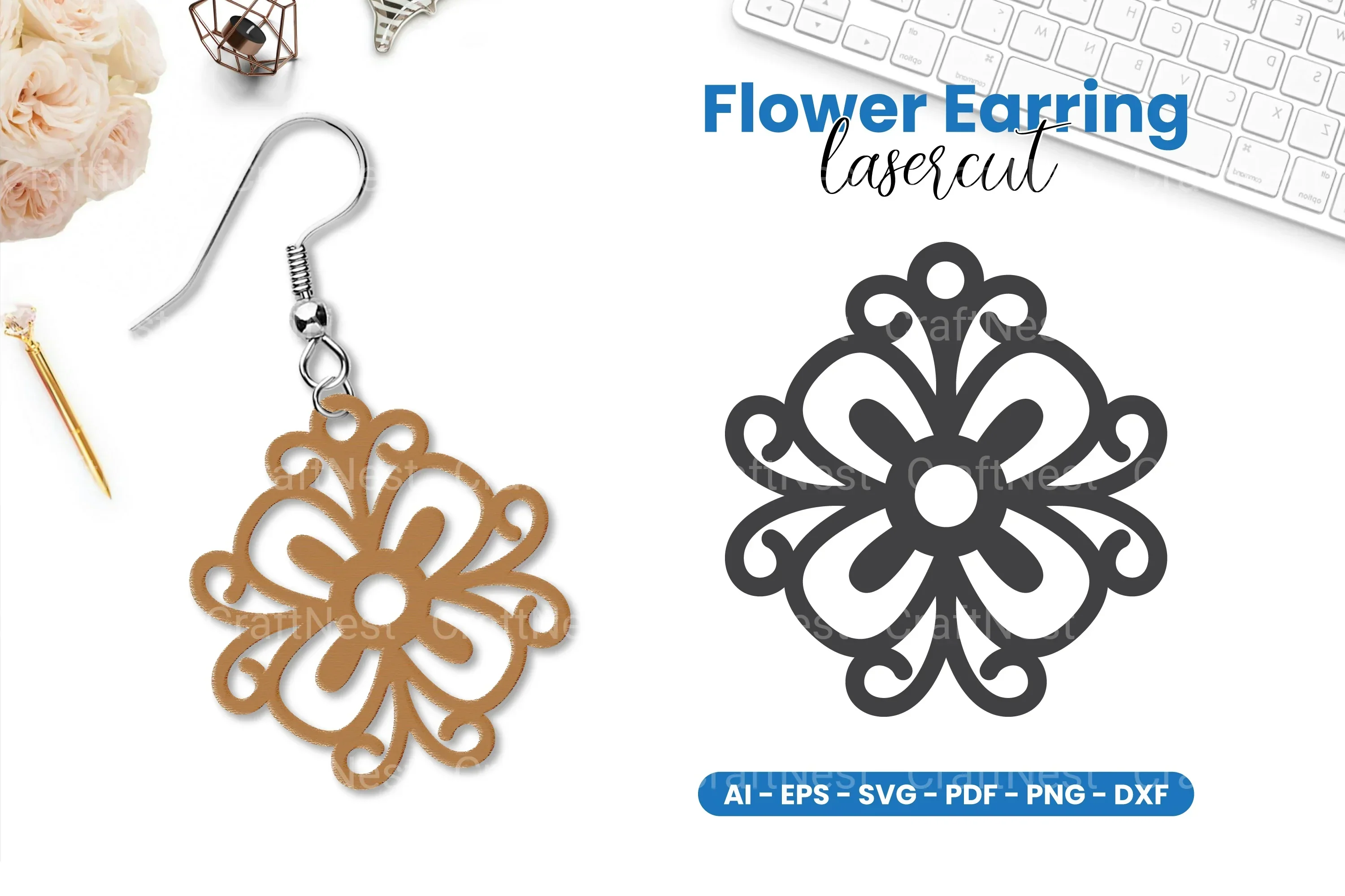 Earring Lasercut SVG Bundle
