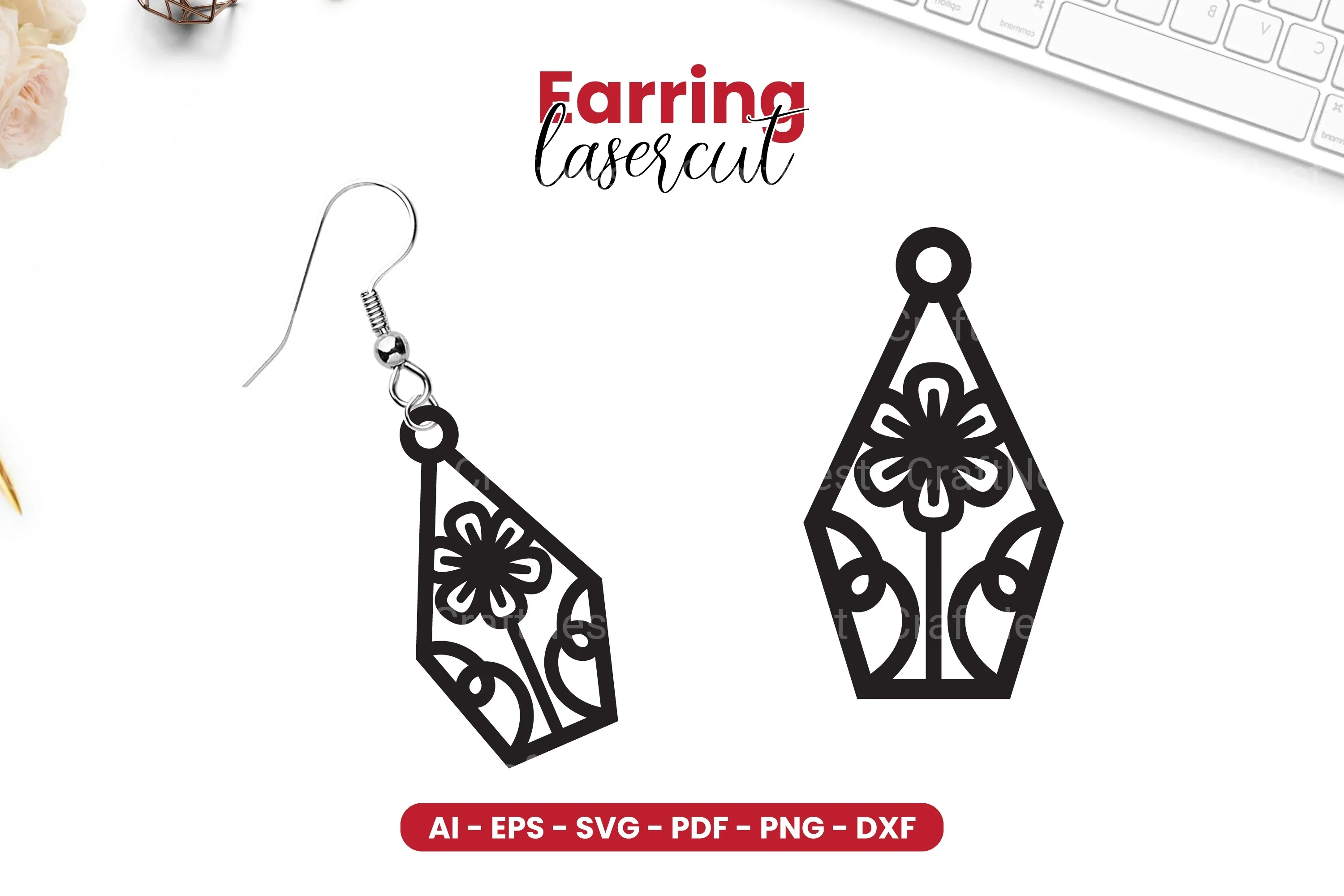 Earring Lasercut SVG Bundle - Image 2