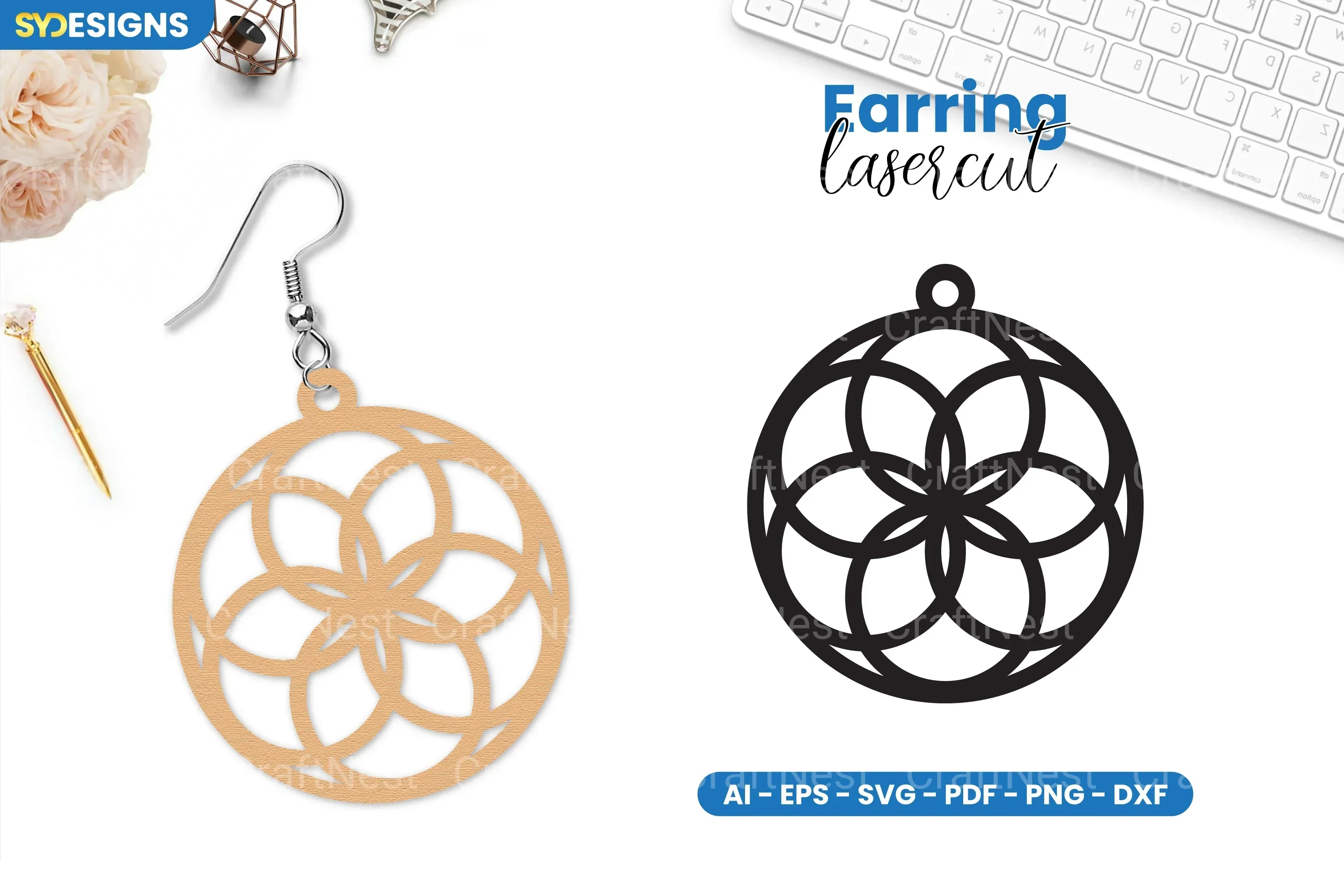 Earring Lasercut SVG Bundle