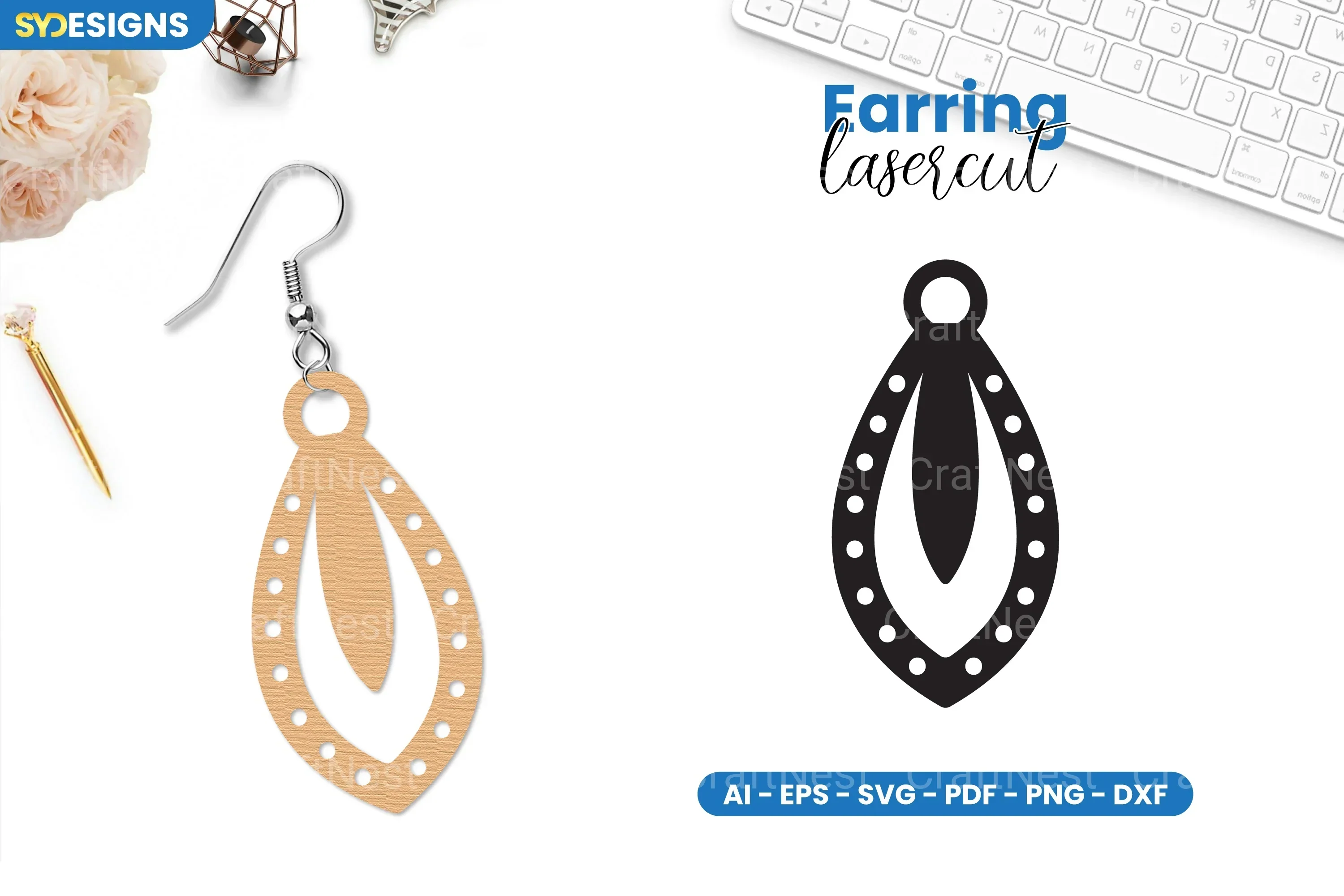 Earring Lasercut SVG Bundle