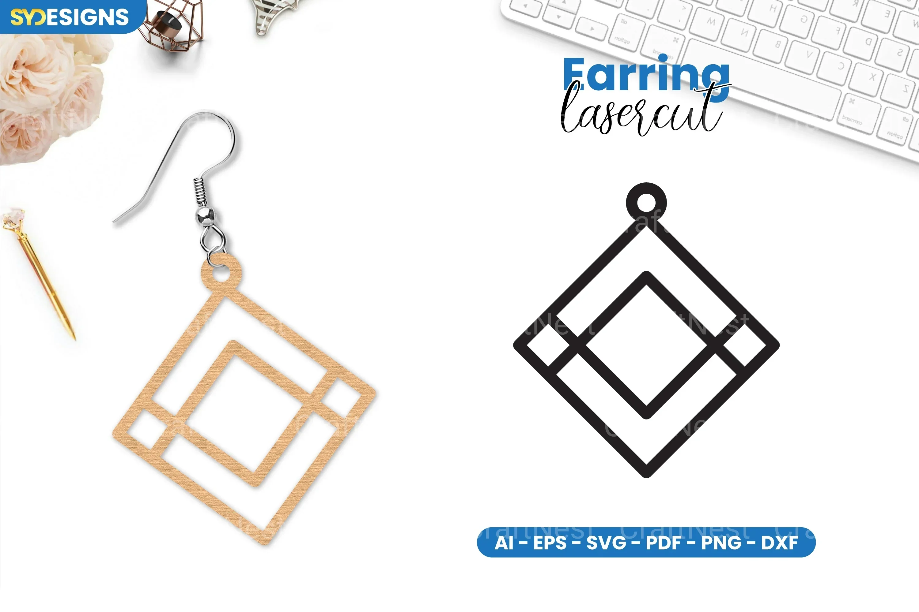 Earring Lasercut SVG Bundle