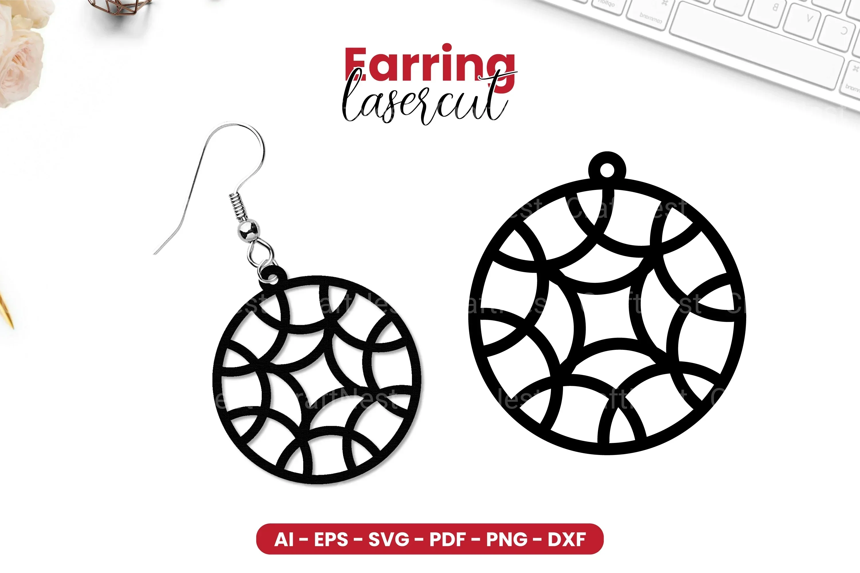 Earring Lasercut SVG Bundle