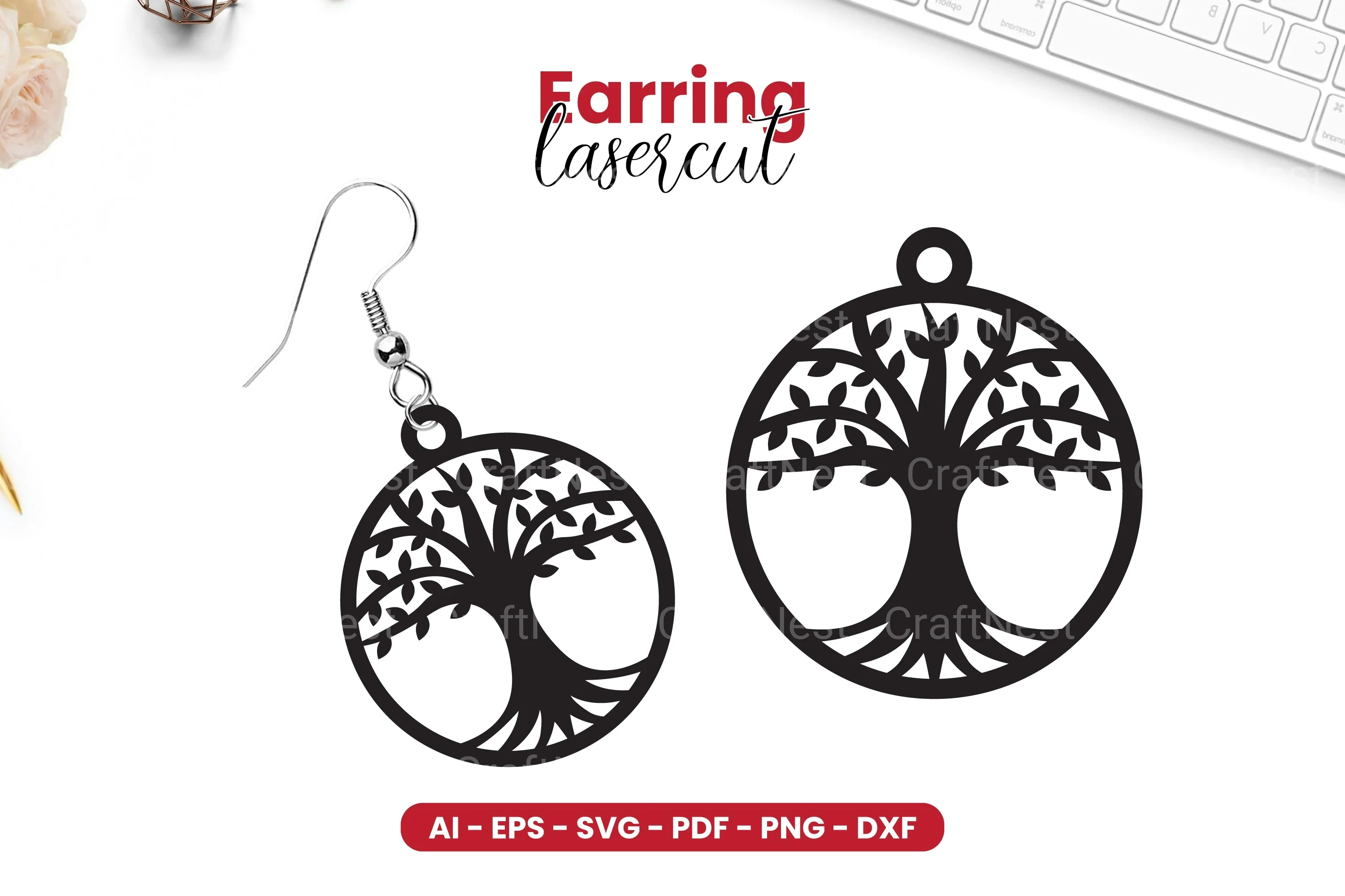 Earring Lasercut SVG Bundle