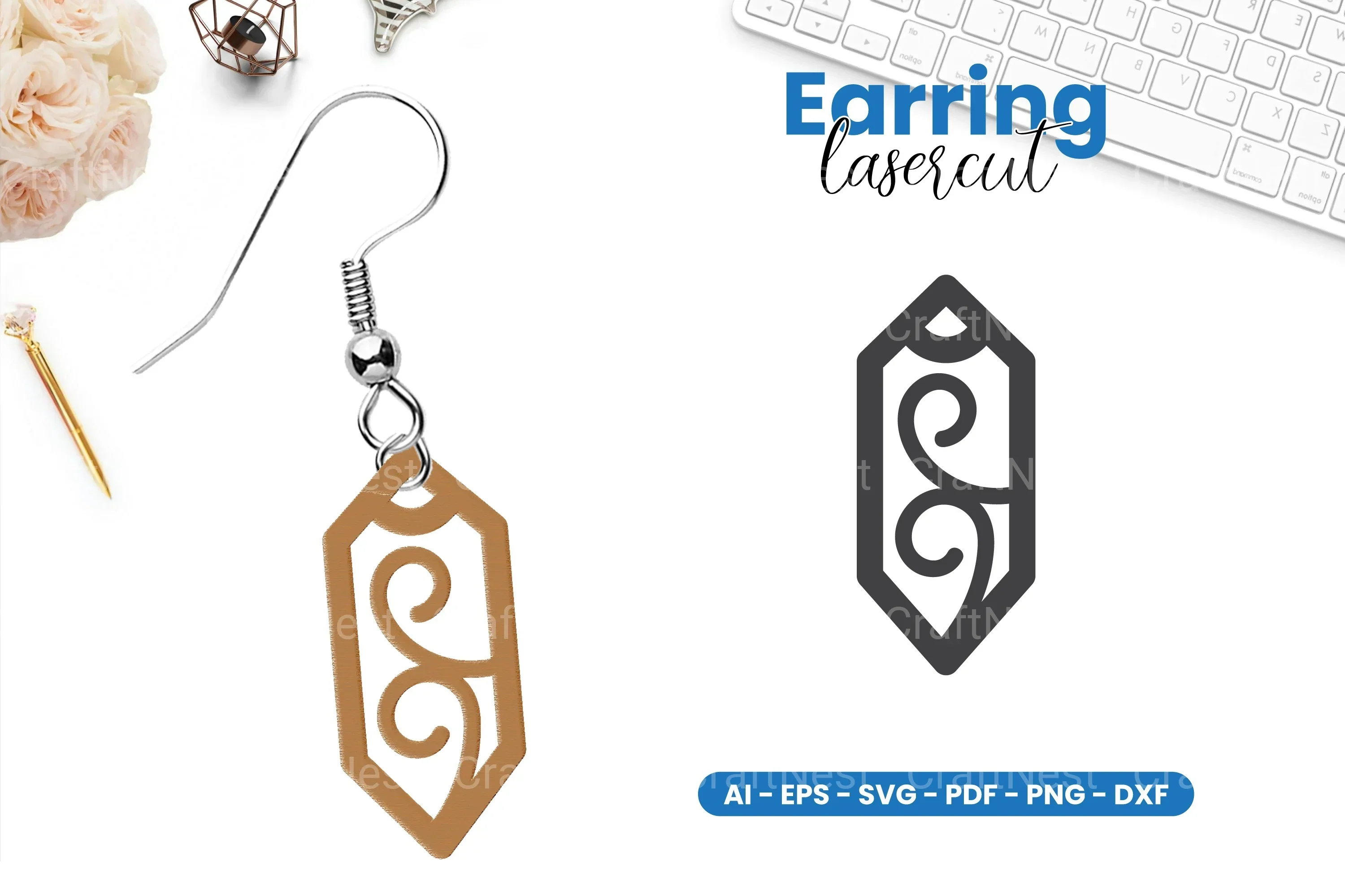 Earring Lasercut SVG Bundle