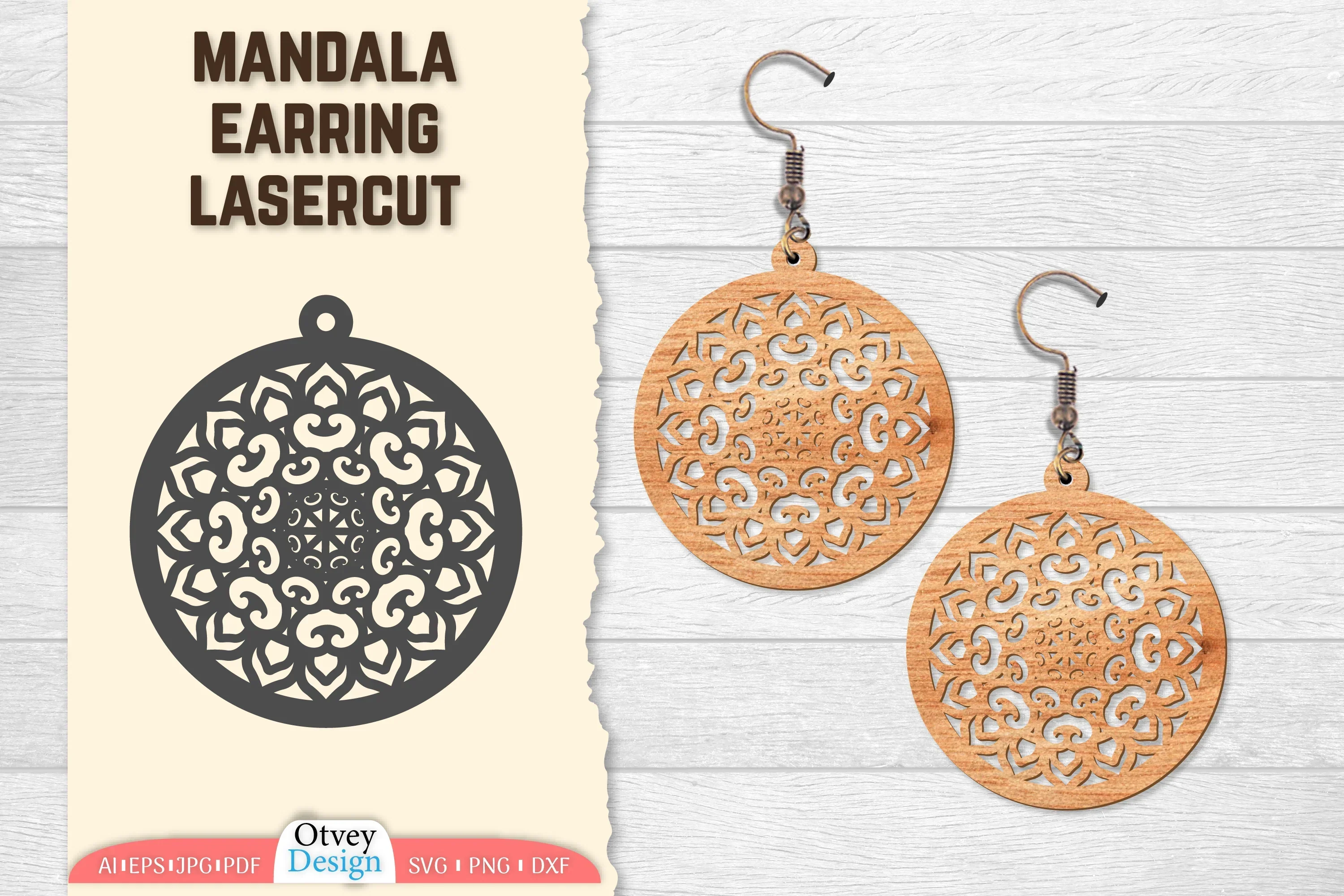 Earring Mandala Lasercut SVG Bundle