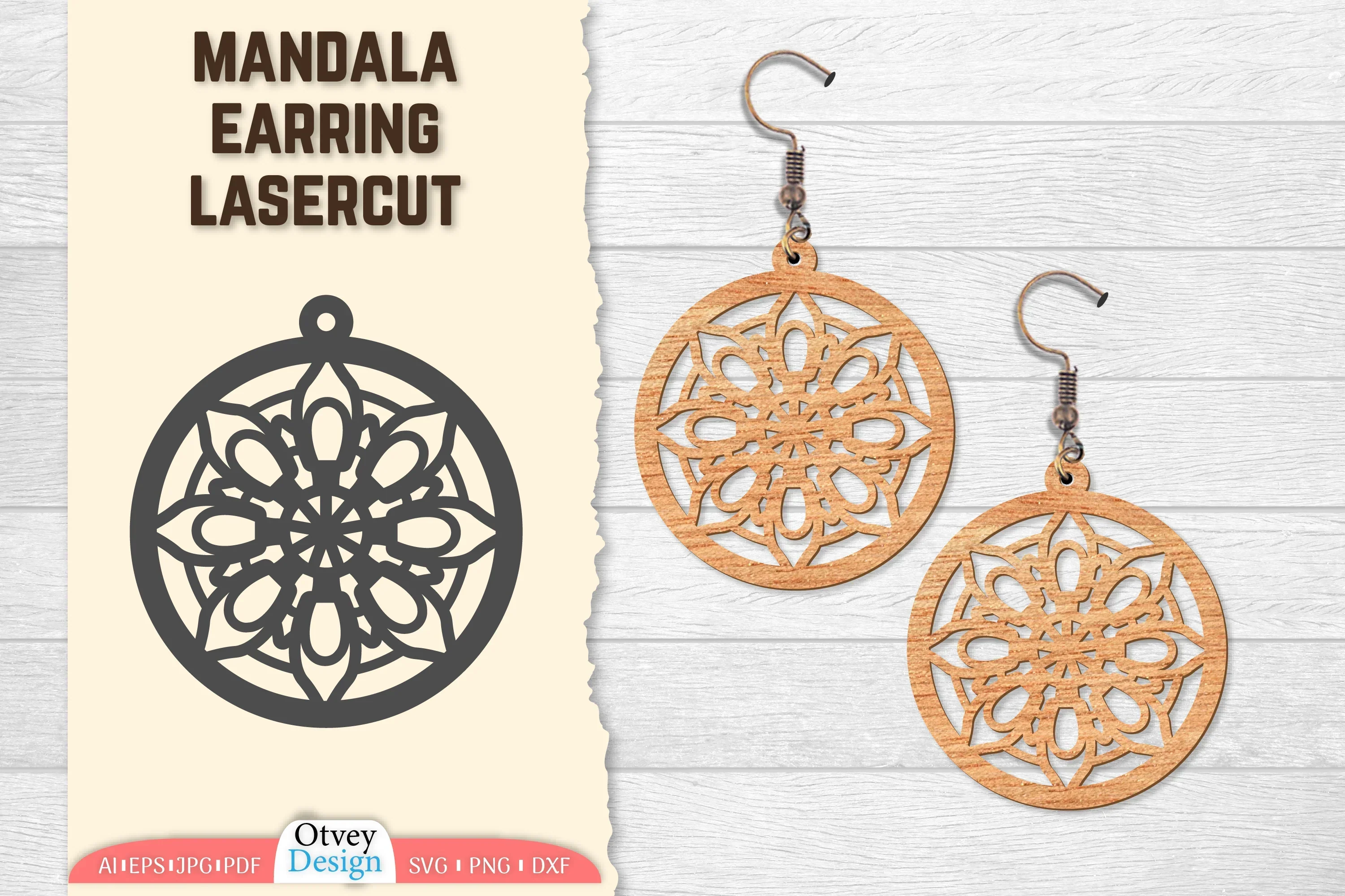 Earring Mandala Lasercut SVG Bundle