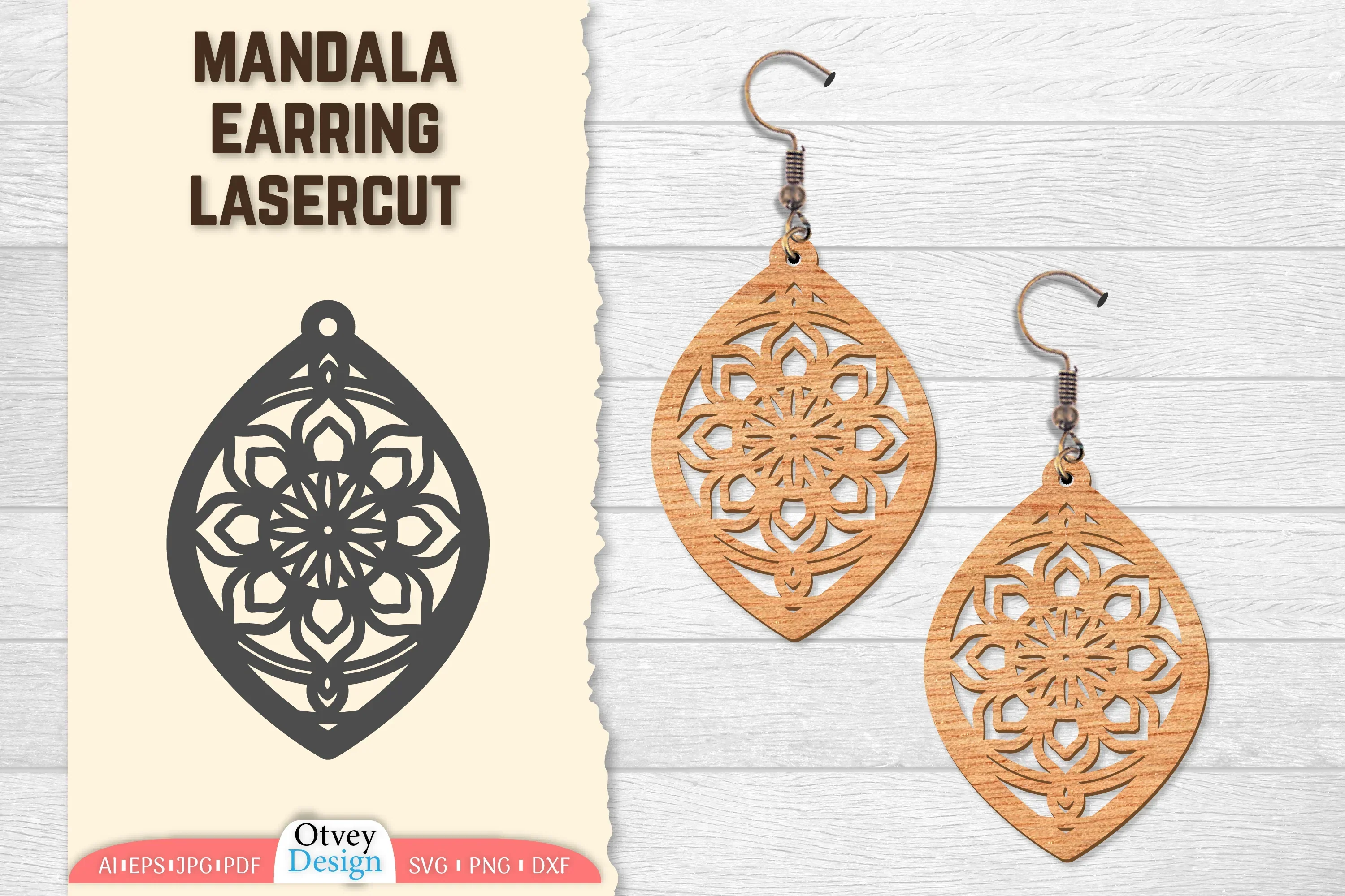 Earring Mandala Lasercut SVG Bundle