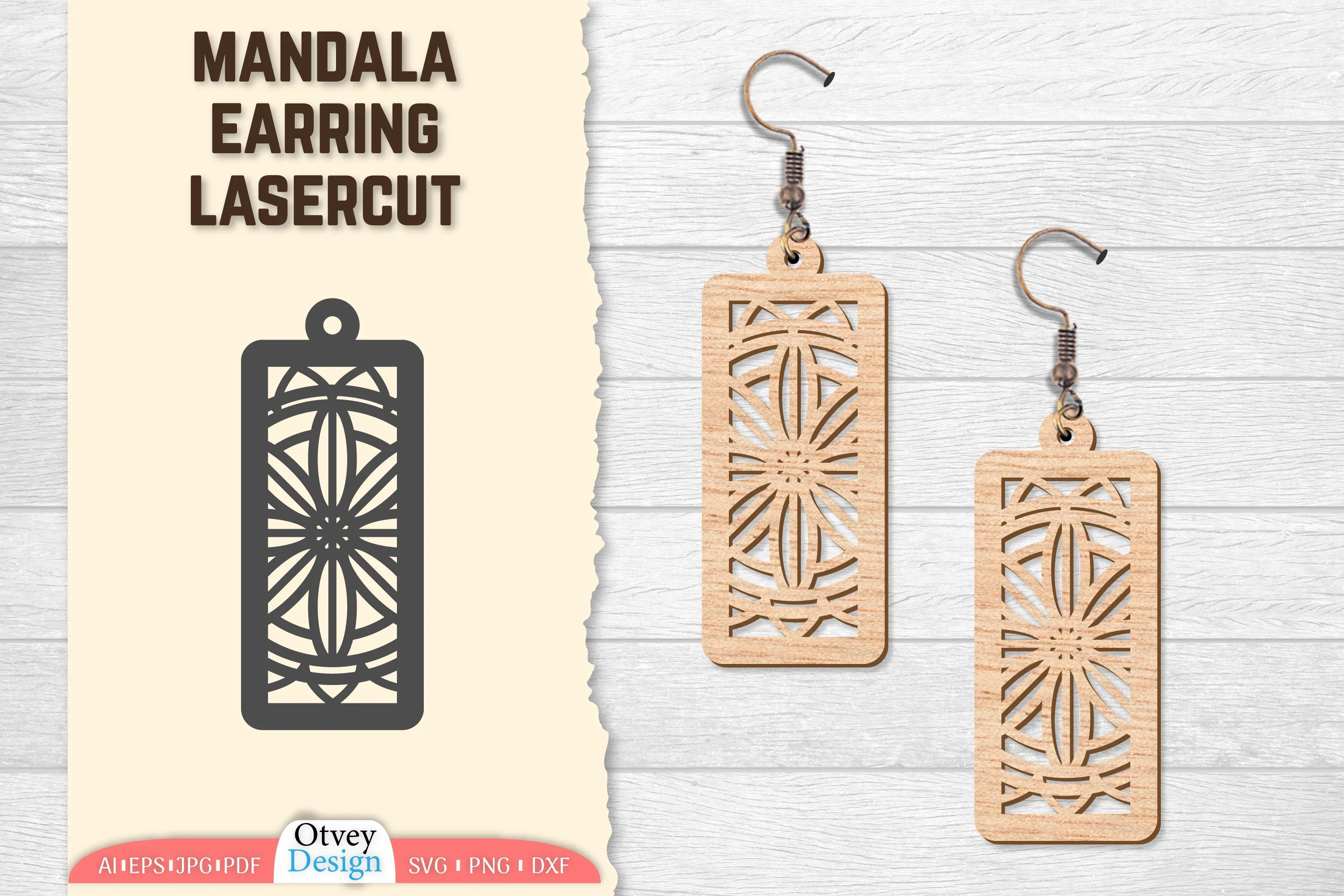 Earring Mandala Lasercut SVG Bundle