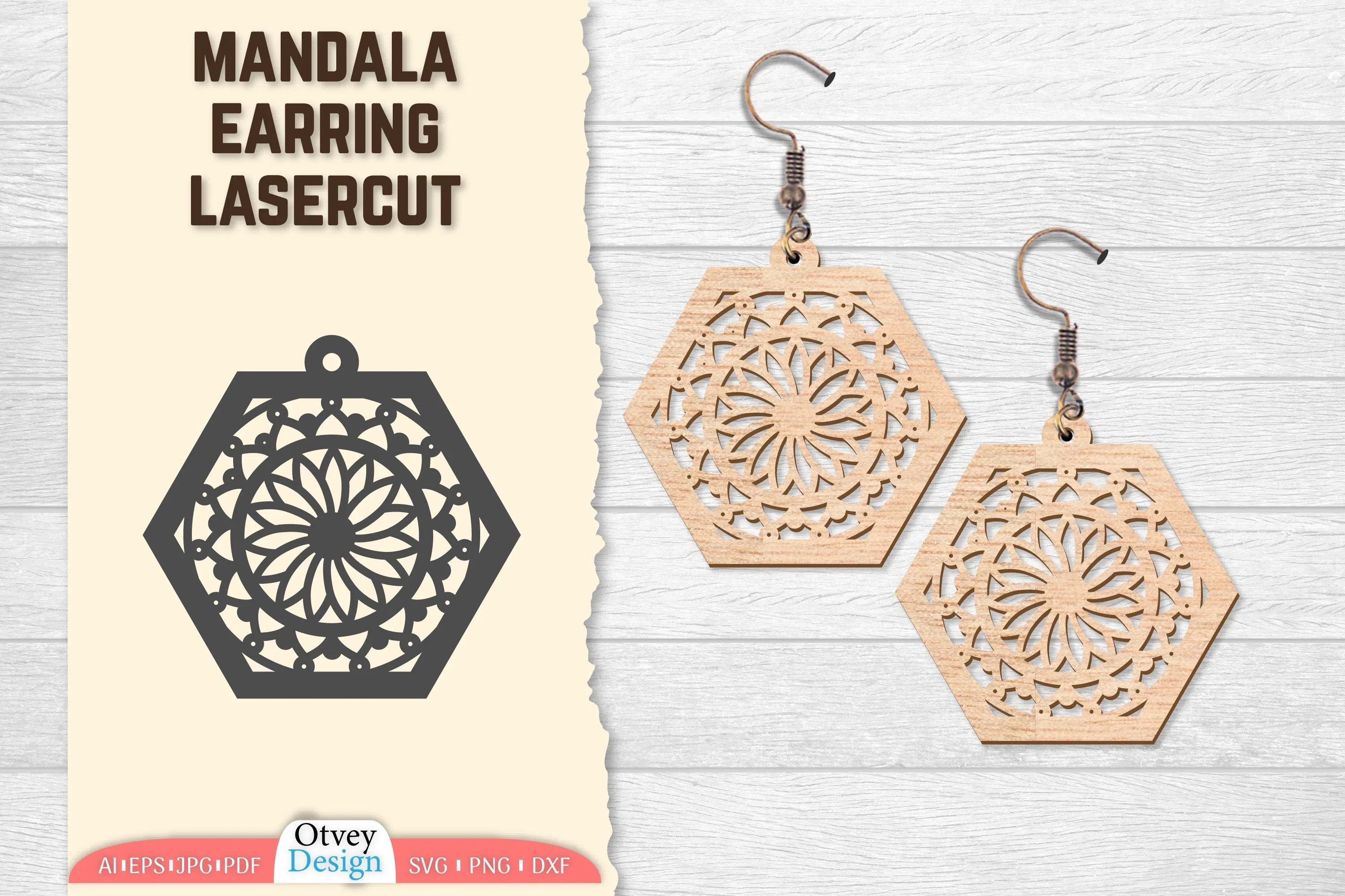 Earring Mandala Lasercut SVG Bundle