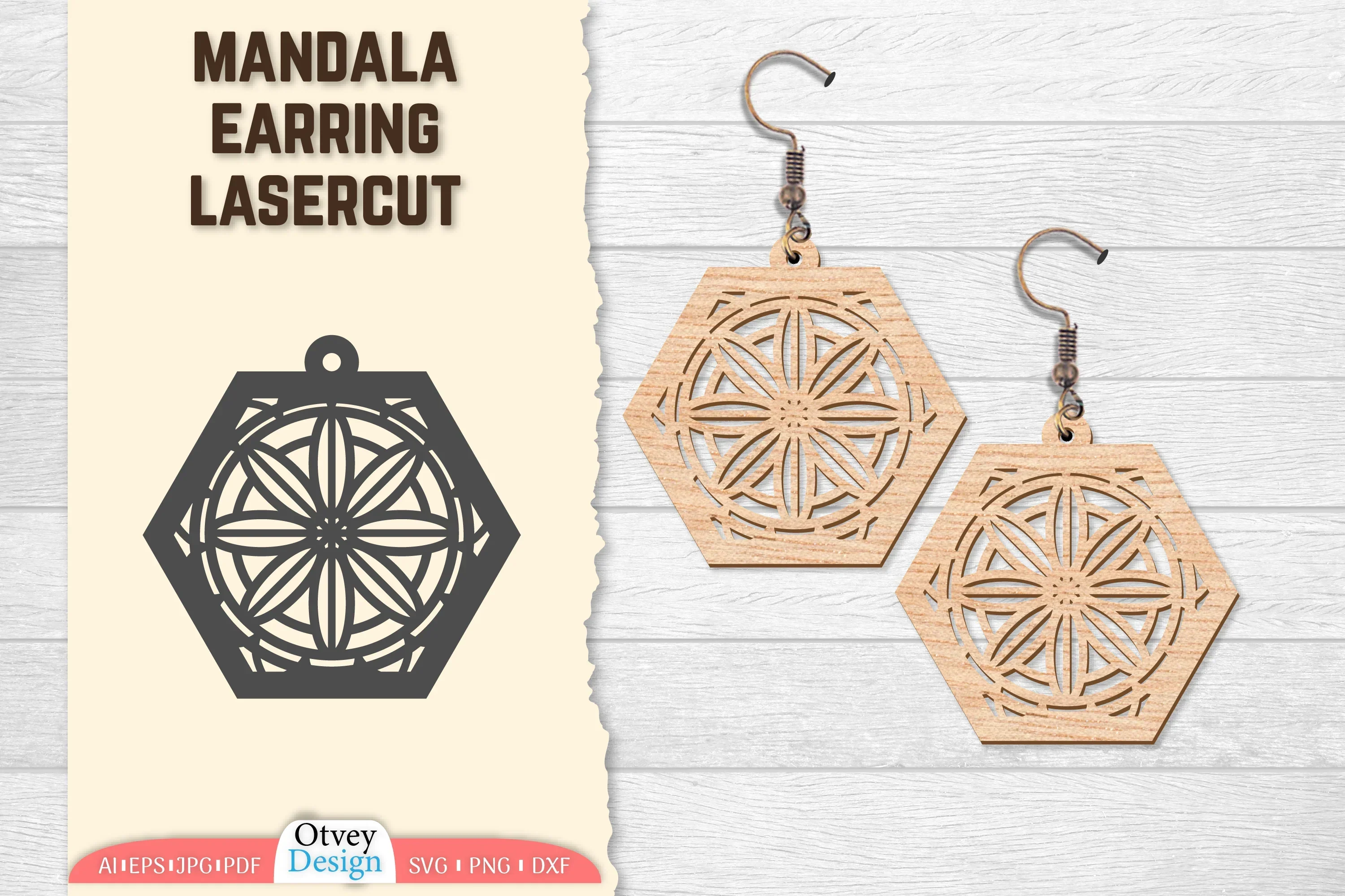 Earring Mandala Lasercut SVG Bundle