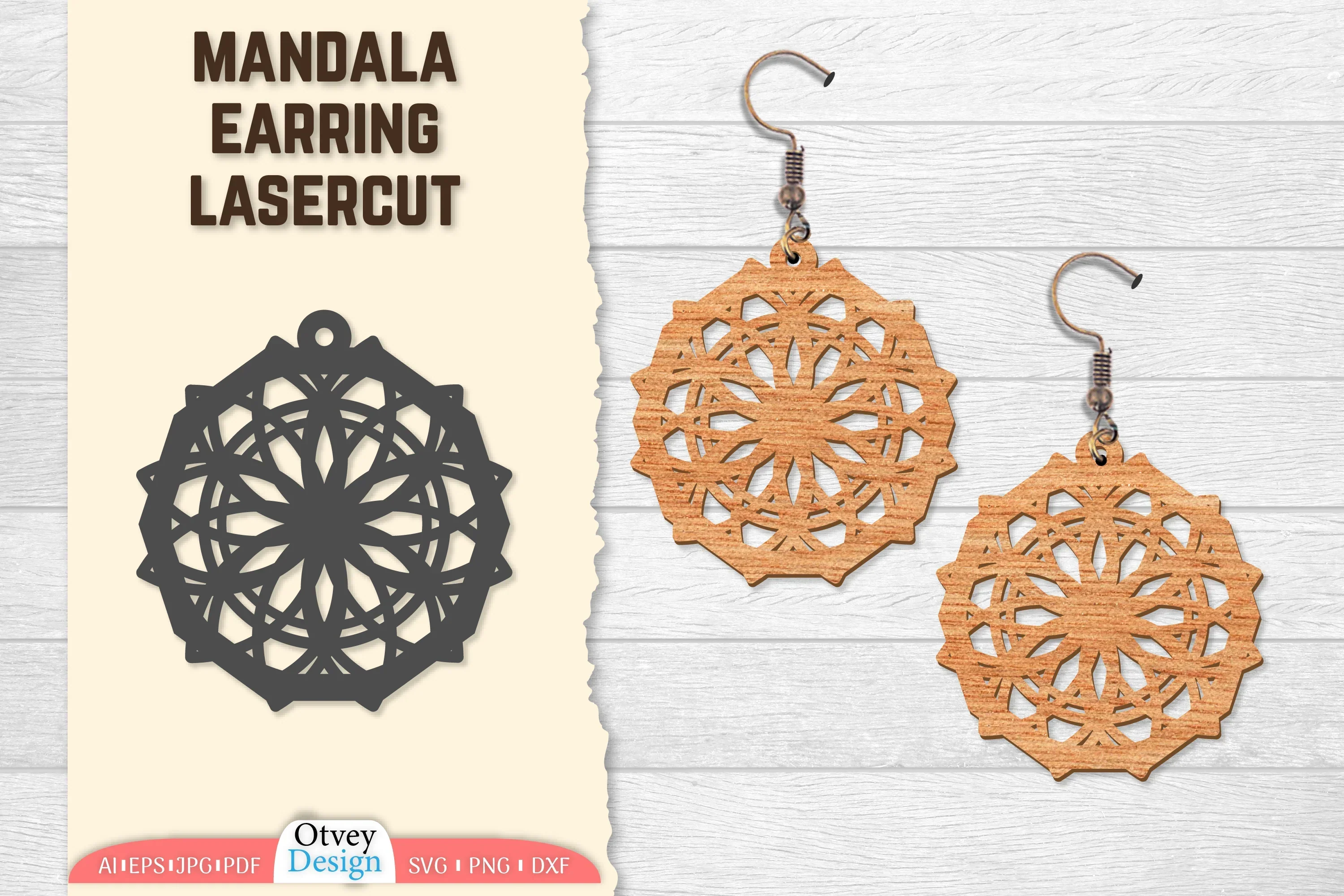 Earring Mandala Lasercut SVG Bundle